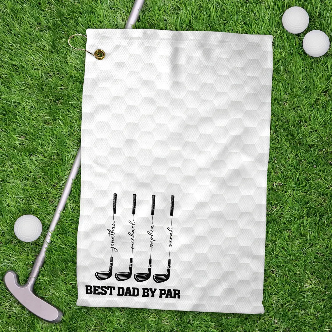 Custom Name Best Dad By Par Golf Towel For Golf Dad TH10 169981 - Image 4