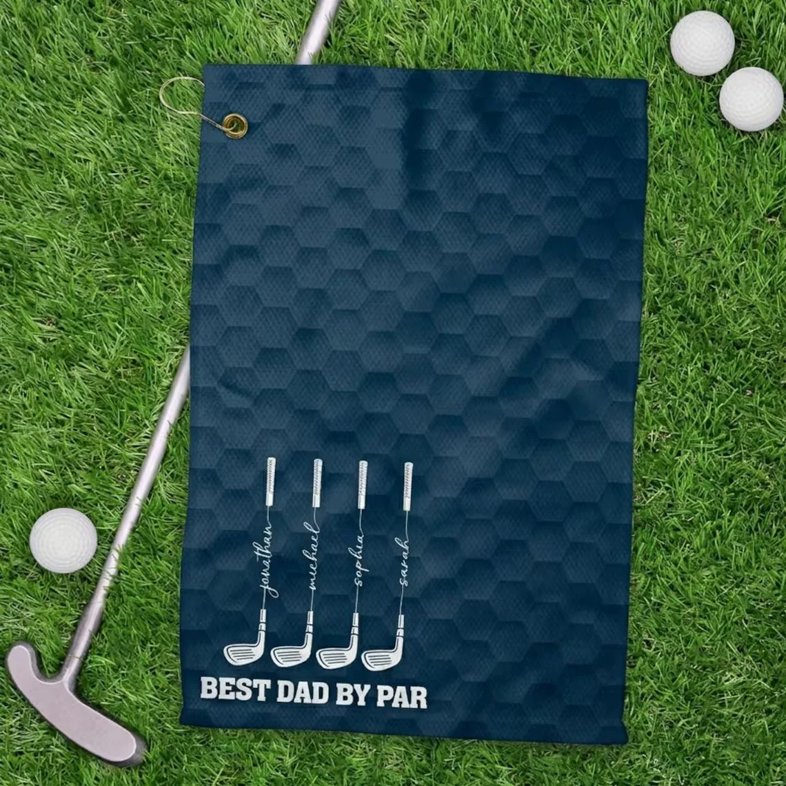 Custom Name Best Dad By Par Golf Towel For Golf Dad TH10 169981 - Image 5
