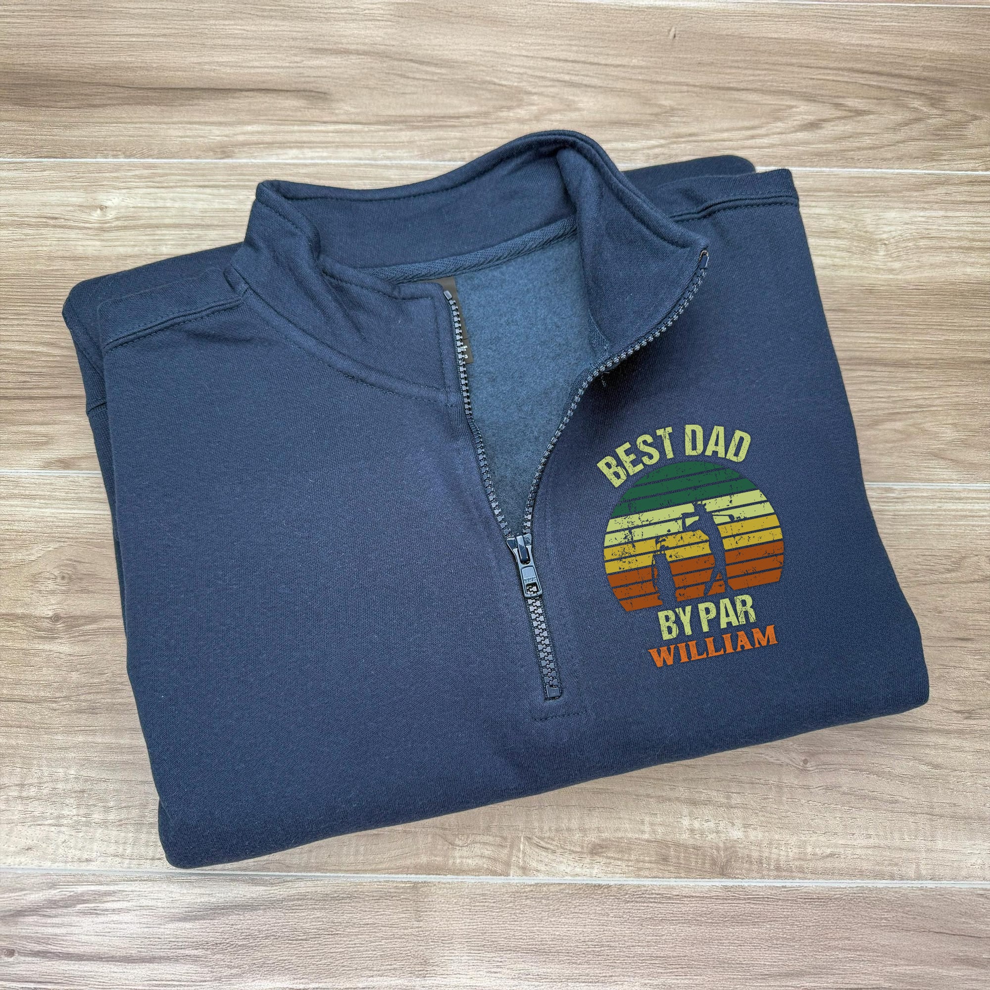 Custom Name Best Dad By Par Printed Quarter Zip Gift For Golf Lover TH10 898207 - Image 7
