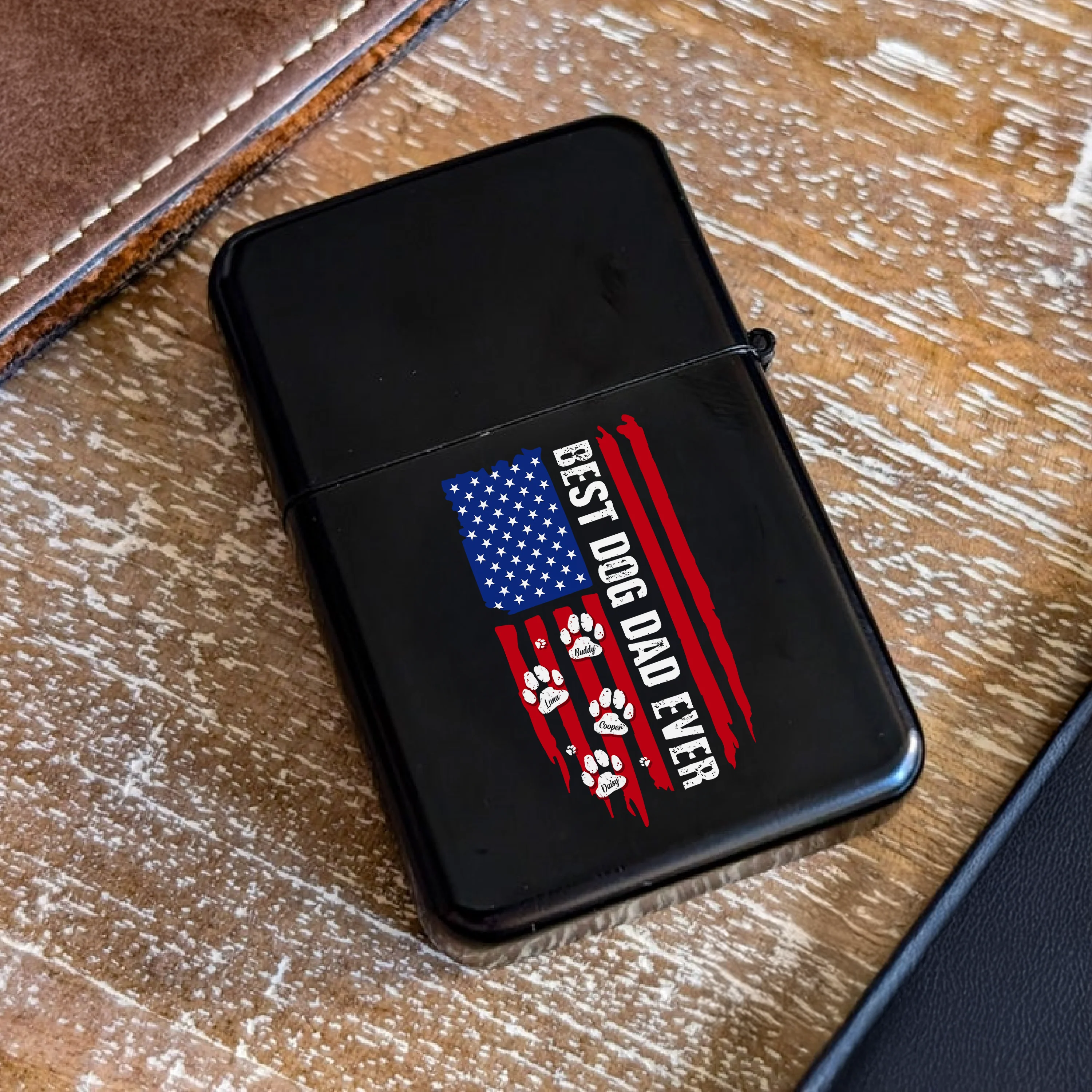 Custom Name Best Dog Dad Ever Metal Lighter Gift For Dad TH10 169601 - Image 6