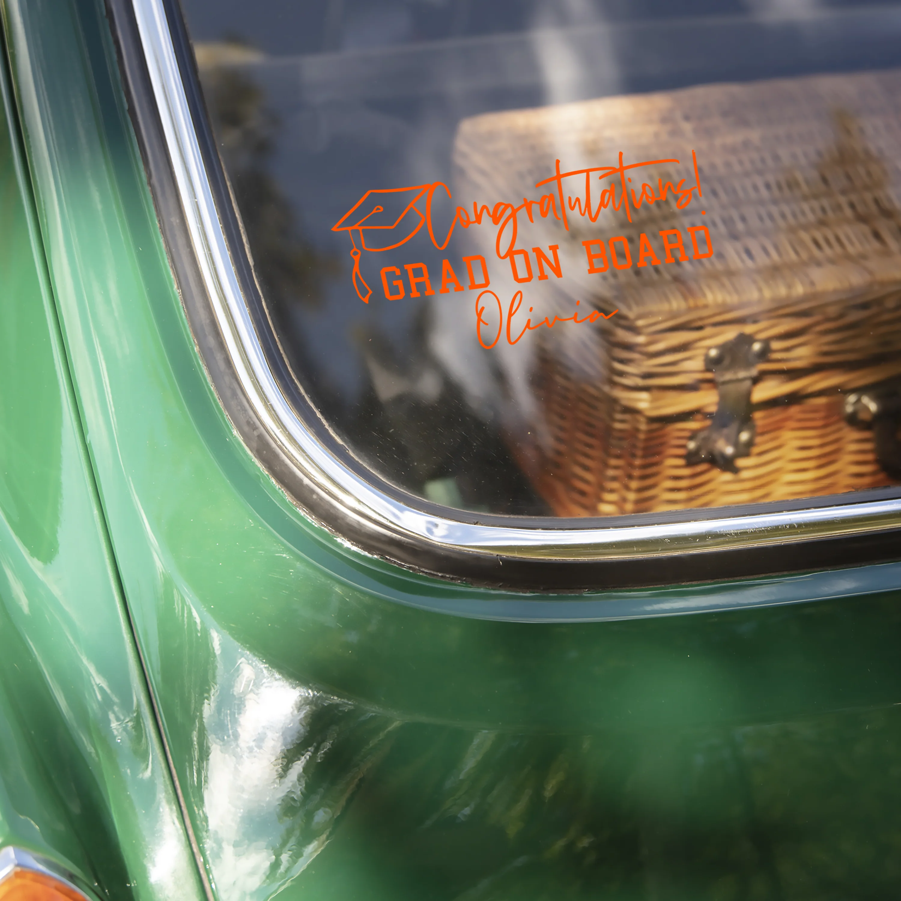 Custom Name Congratulations! Grad On Board Car Window Decal Sticker TH10 898491 - Image 7