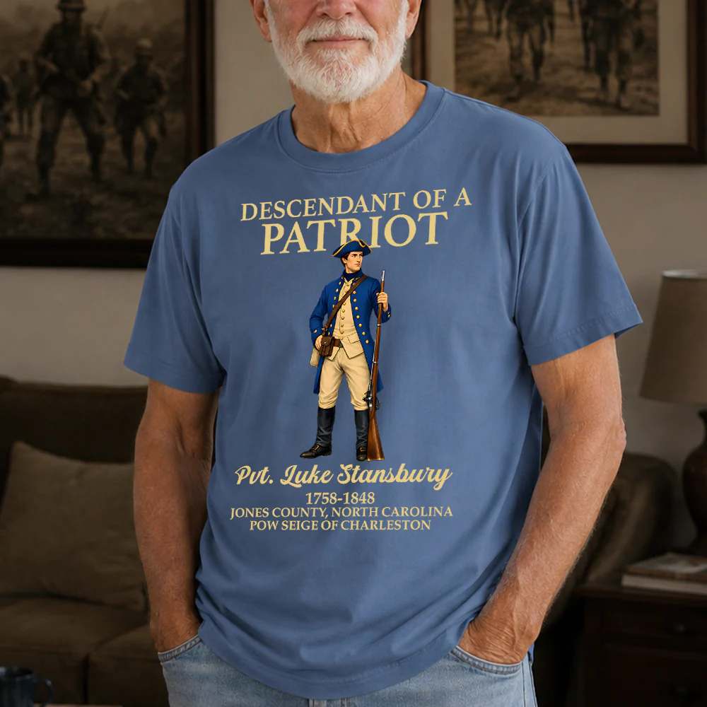 Custom Name Descendant of a Patriot Dark Shirt TH10 169947 - Image 5