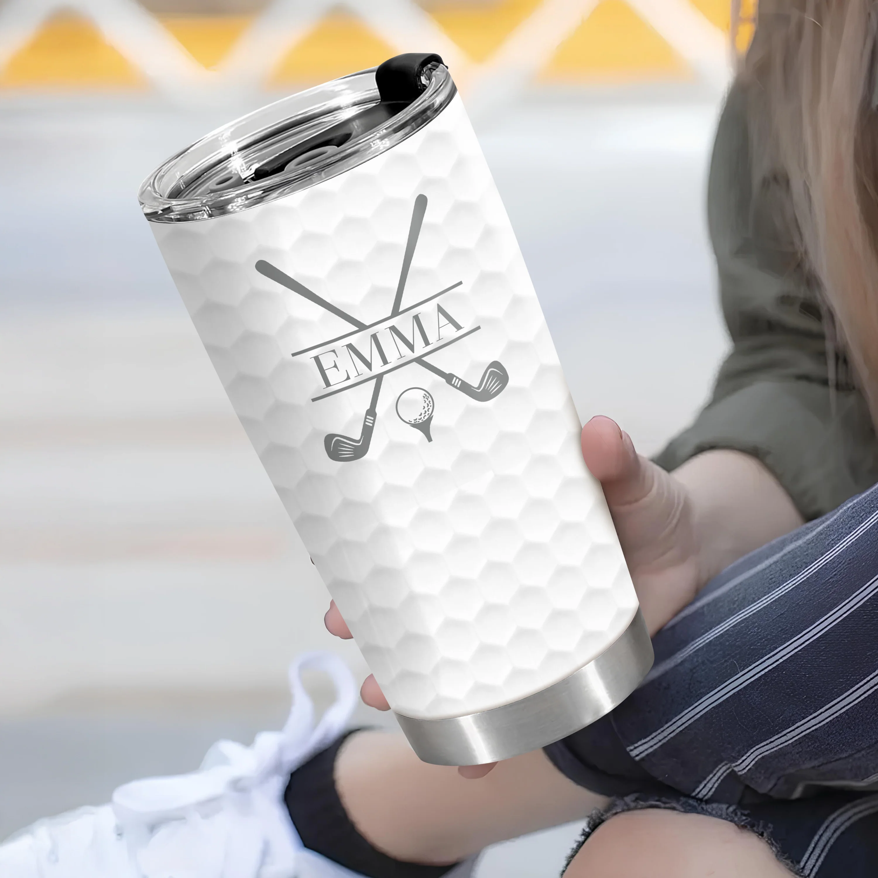 Custom Name Fat 3D Inflated Effect Tumbler For Golfer TH10 898101 - Image 5