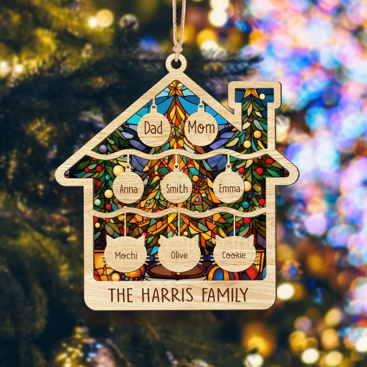 Custom Name For Family Layer Wood Ornament Personalized Gift N304 889881