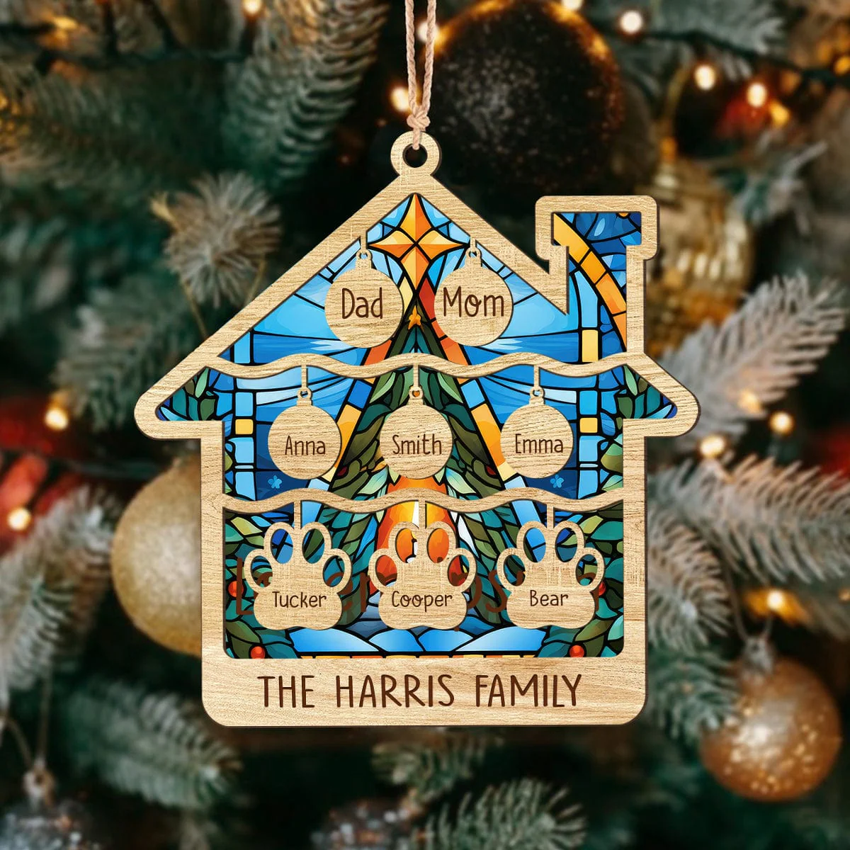 Custom Name For Family Layer Wood Ornament Personalized Gift N304 889881 - Image 2