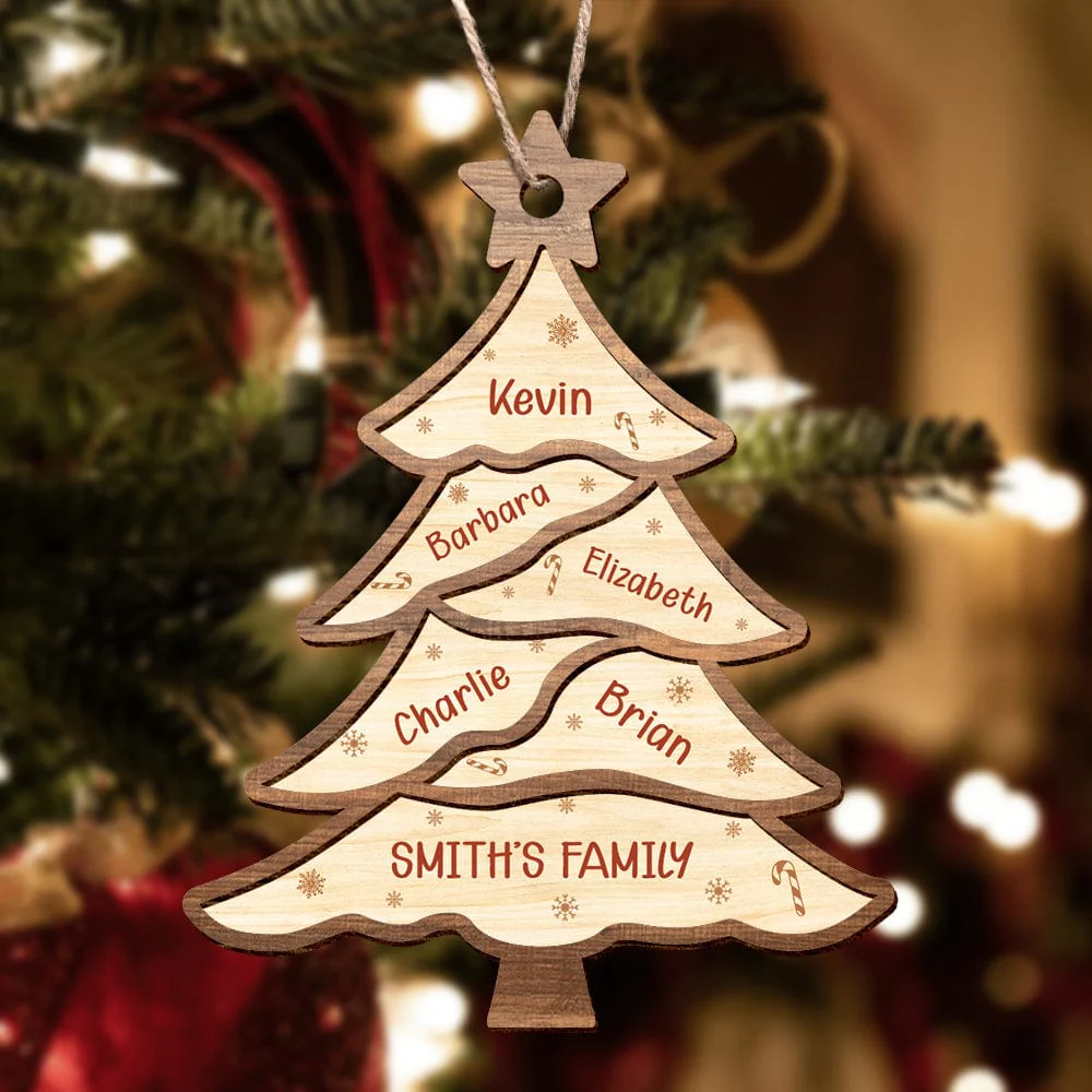 Custom Name On Tree Christmas Layer Wood Ornament TH10 891377 - Image 4