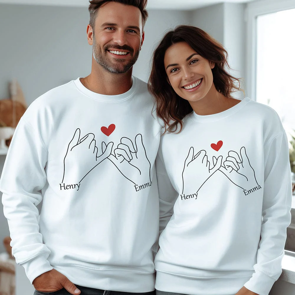 Custom Name Holding Hands For Couple Bright Shirt TH10 892223
