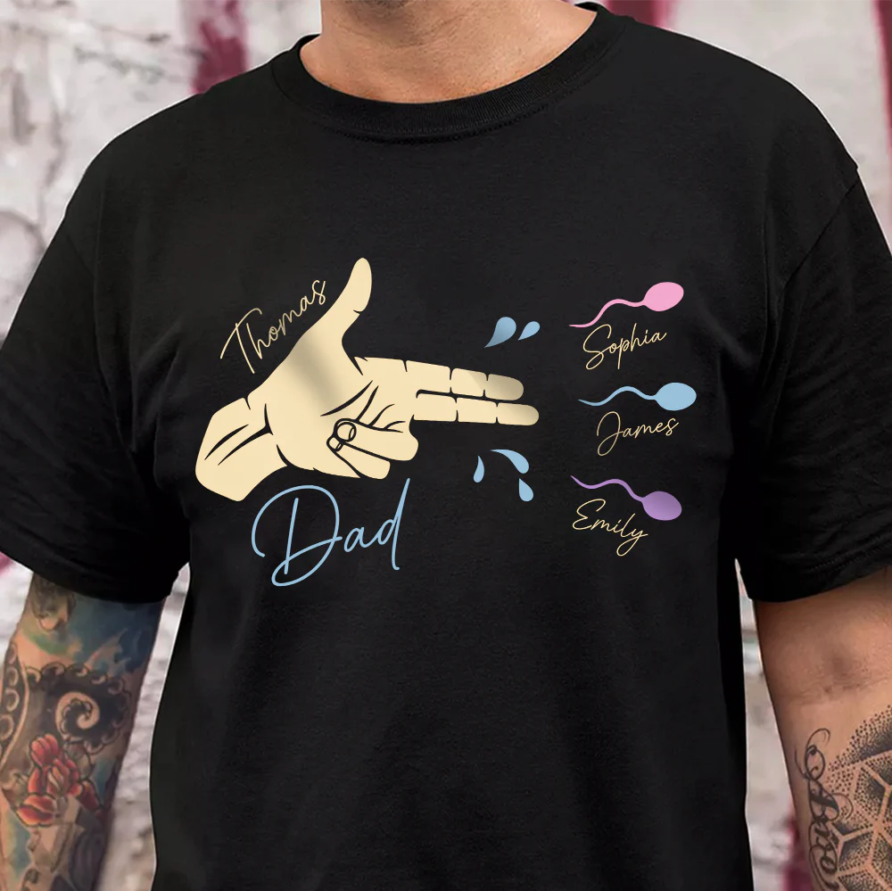 Custom Name Humor Sperm Dad Shirt For Father's Day TH10 169875 - Image 2