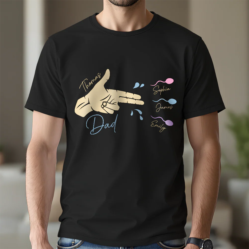Custom Name Humor Sperm Dad Shirt For Father's Day TH10 169875 - Image 3