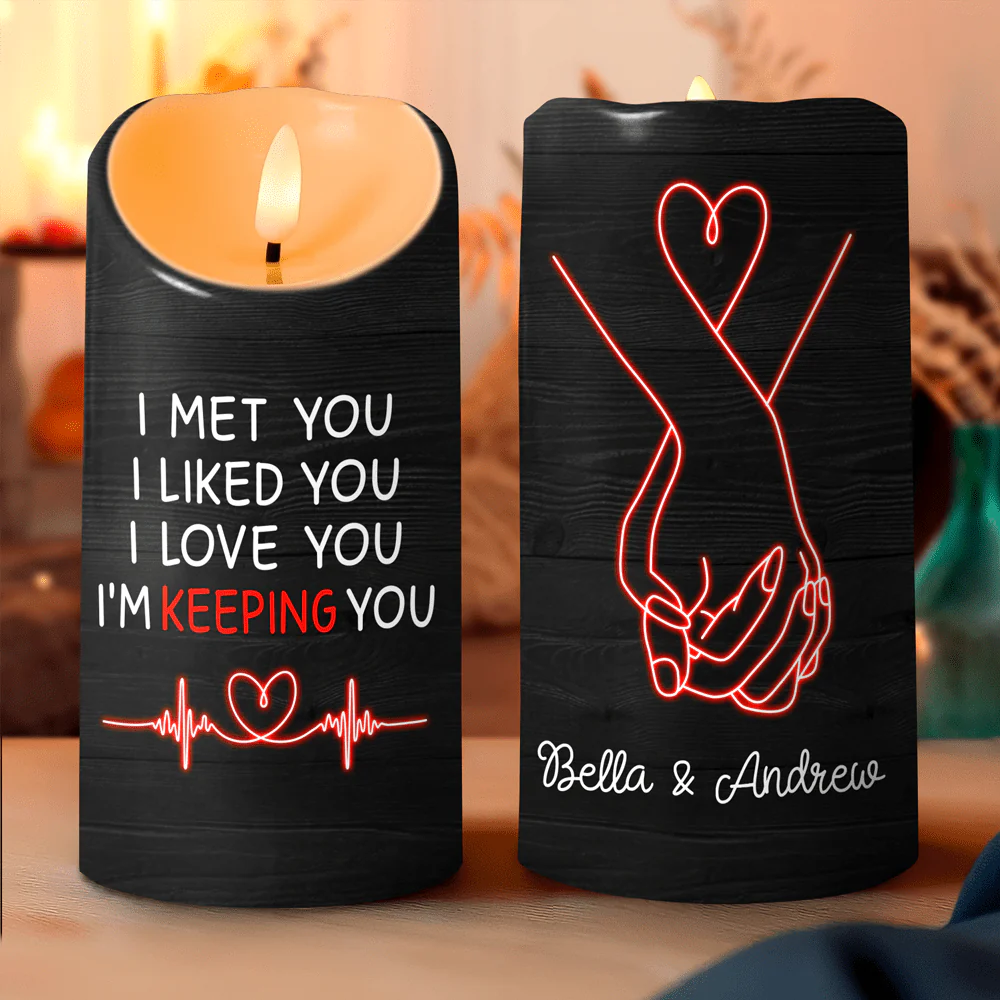 Custom Name I'm Keeping You Valentine's Day LED Candle TH10 89229 - Image 2