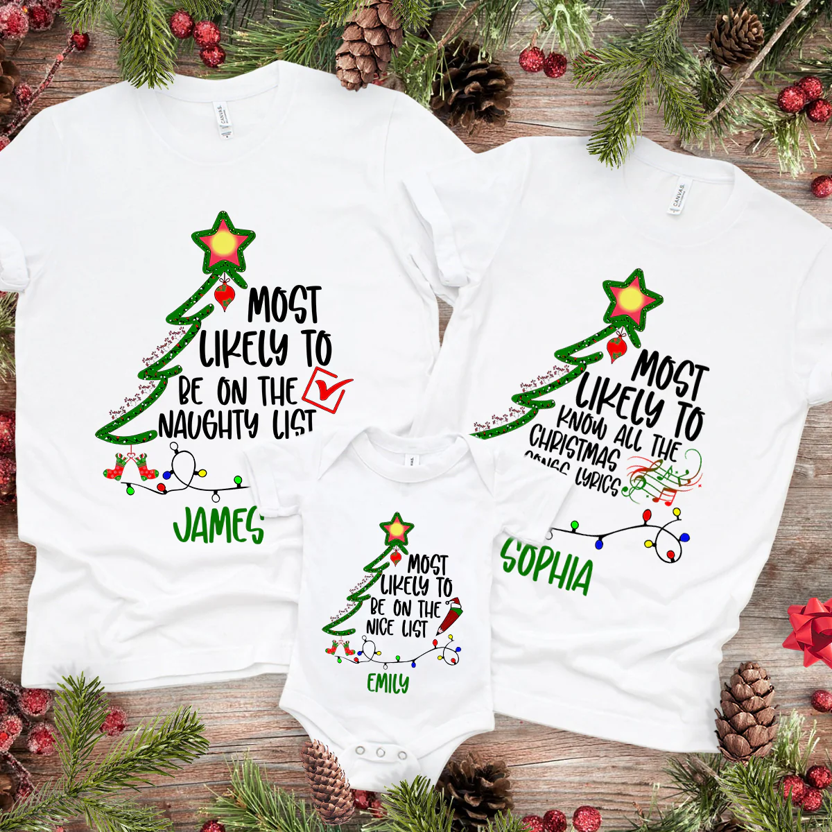 Custom Name Most Likely To Family Christmas Bright Shirt TH10 896007 - Image 3