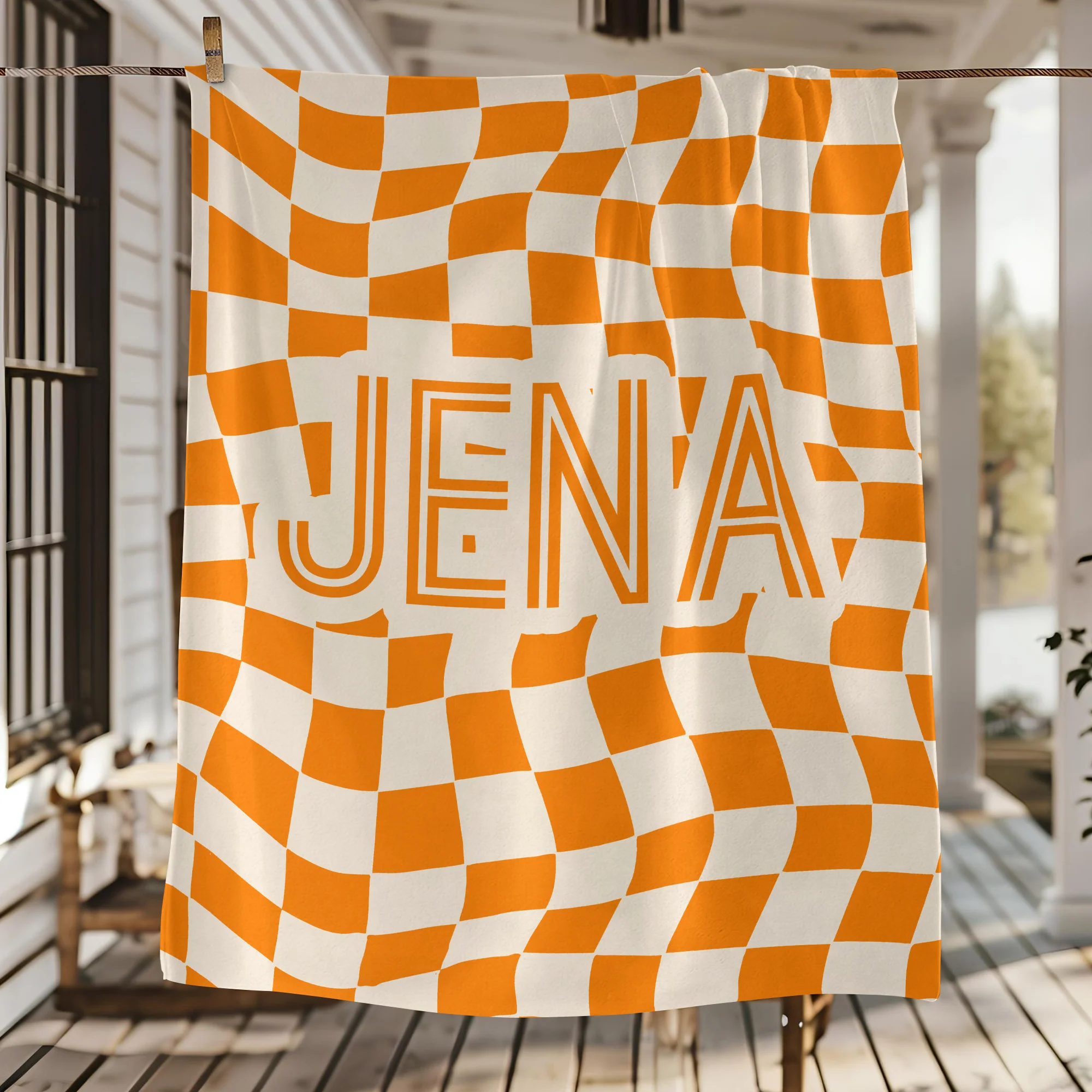Custom Name Personalized Checker Design Blanket For Family TH10 894983 - Image 3