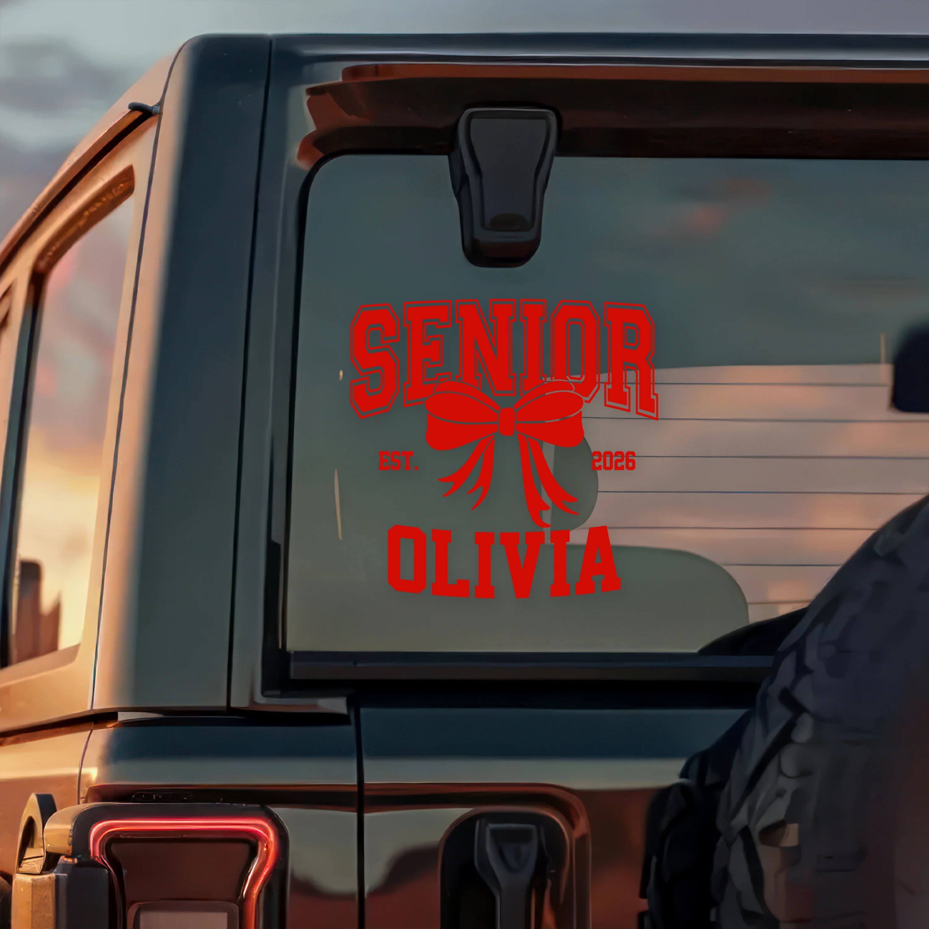 Custom Name Senior 2026 Graduation Car Window Decal Sticker TH10 898489 - Image 2