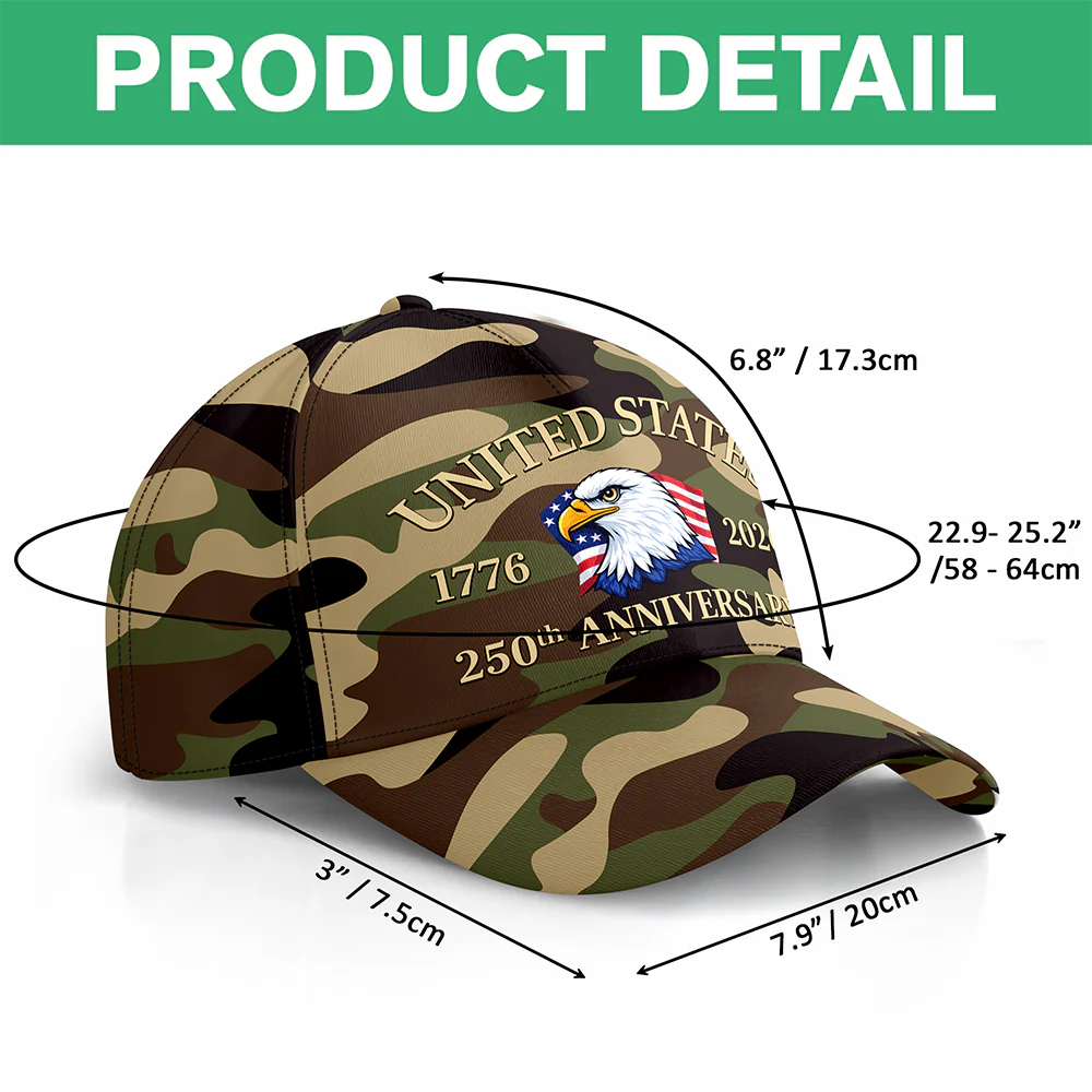 Custom Name United State 250th Years AOP Cap TH10 169501 - Image 5