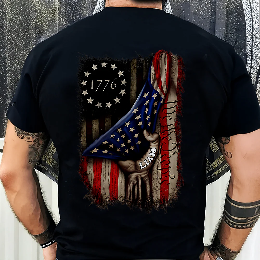 Custom Name We The People US Flag Back Shirt TH10 169061 - Image 3