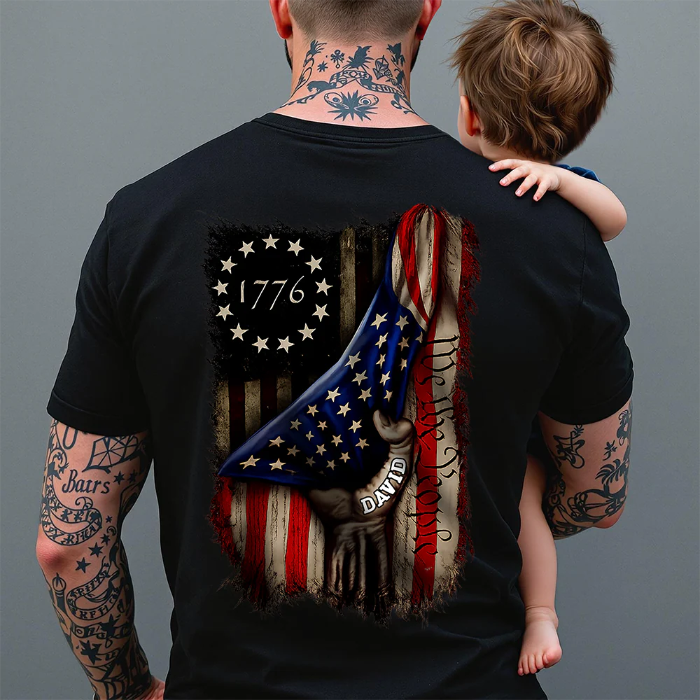 Custom Name We The People US Flag Back Shirt TH10 169061 - Image 7