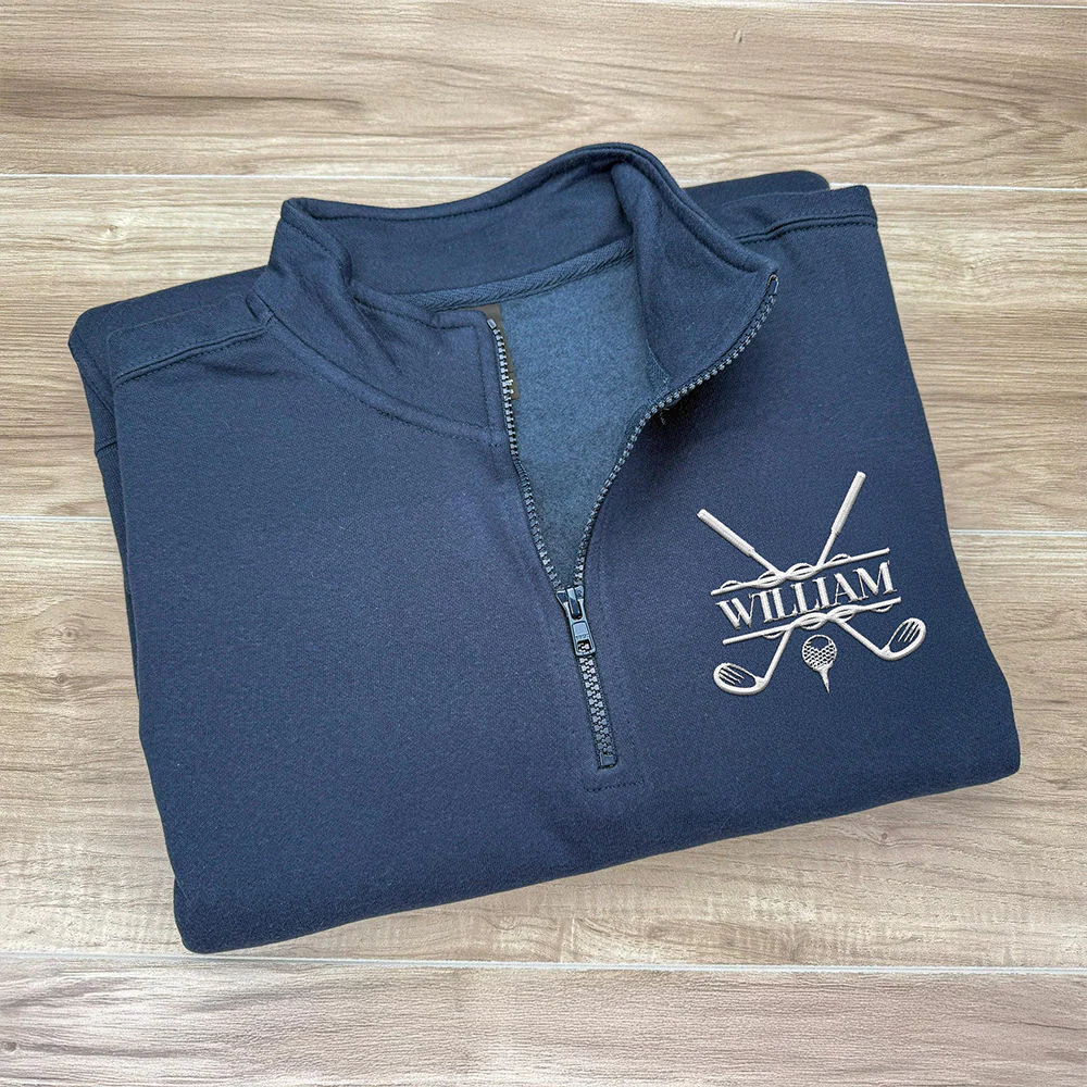 Custom Name With Golf Icon On Golf Quarter Zip Sweatshirt For Golfer TH10 898169 - Image 6