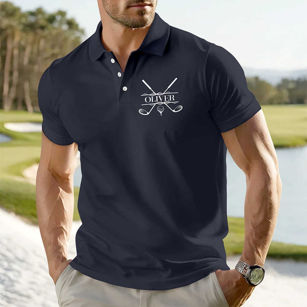 Custom Name With Golf Icon On Polo Shirt For Golfer TH10 898085 - Image 3