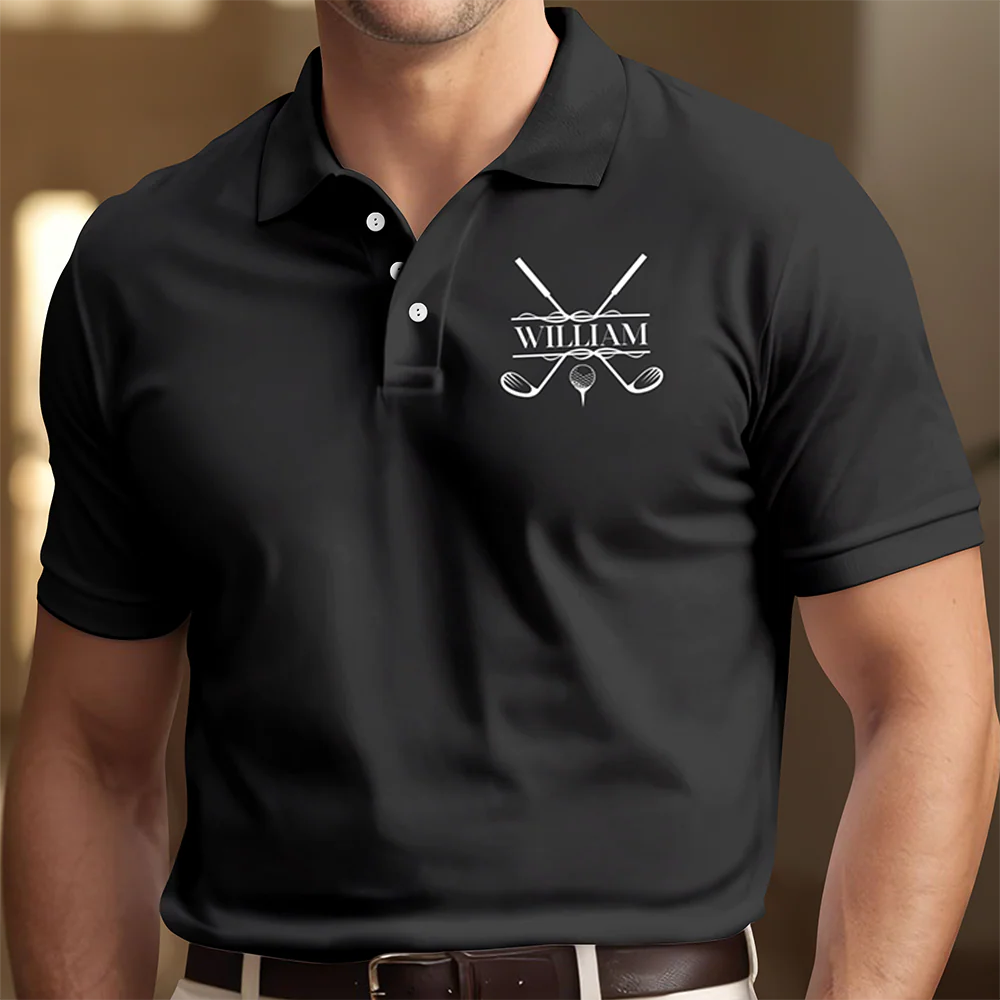 Custom Name With Golf Icon On Polo Shirt For Golfer TH10 898085 - Image 4