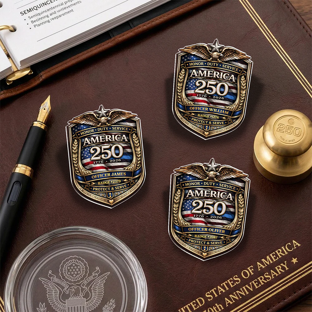 Custom Officer Name Honor Duty Service Acrylic Pin TH10 169379 - Image 6