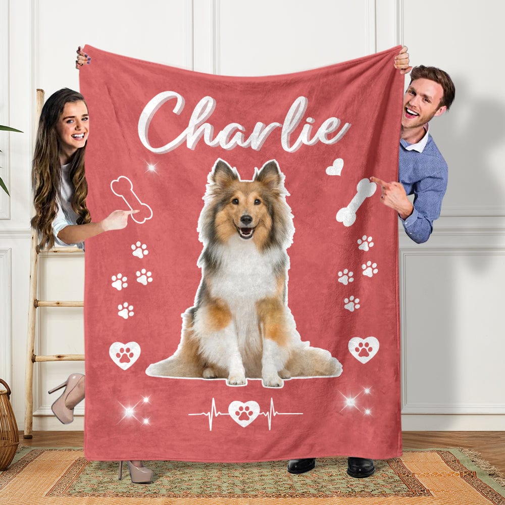 Custom Pet Photo With Icon Blanket TH10 892295 - Image 4