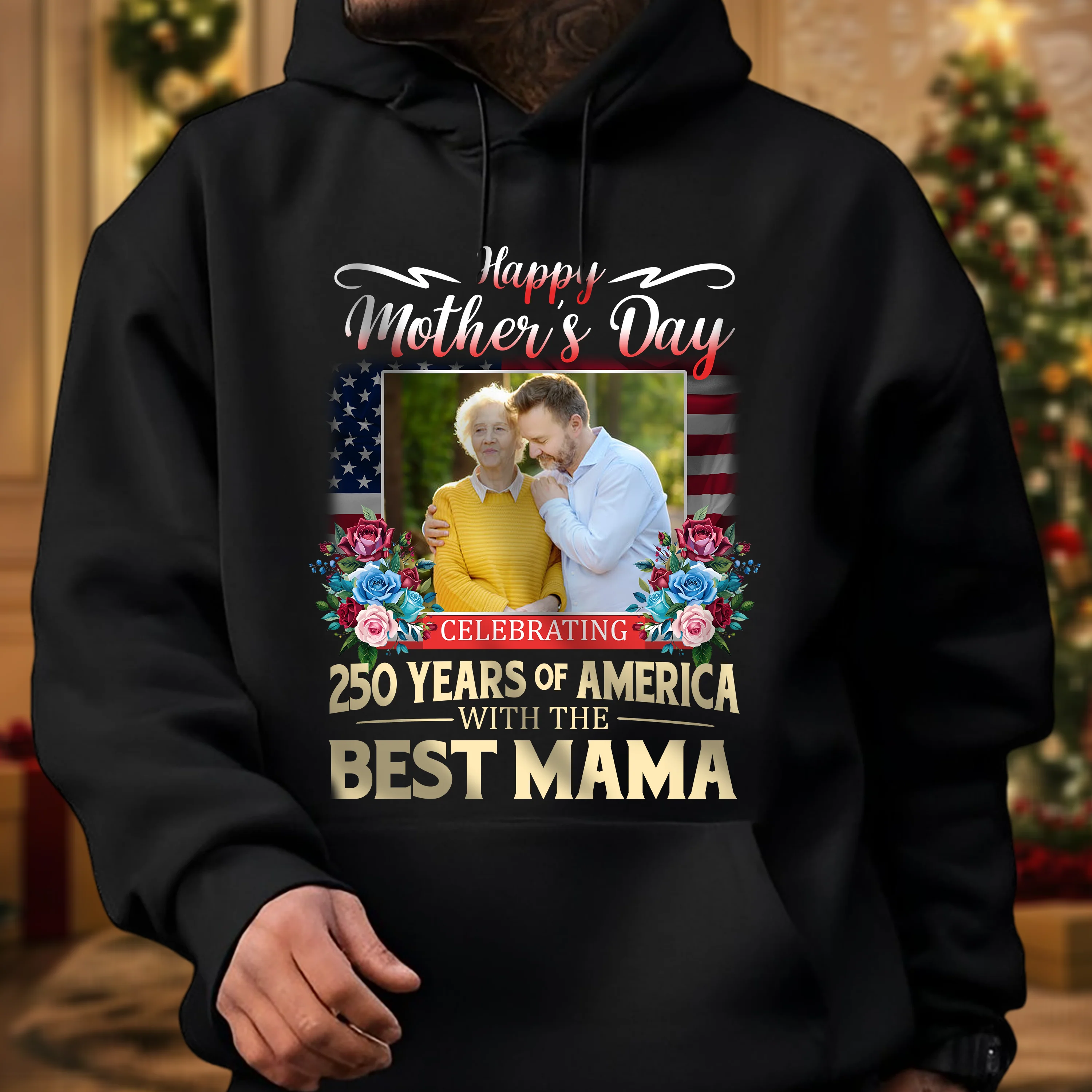 Custom Photo 250 Years Of America With The Best Mama Dark Shirt TH10 898727 - Image 4