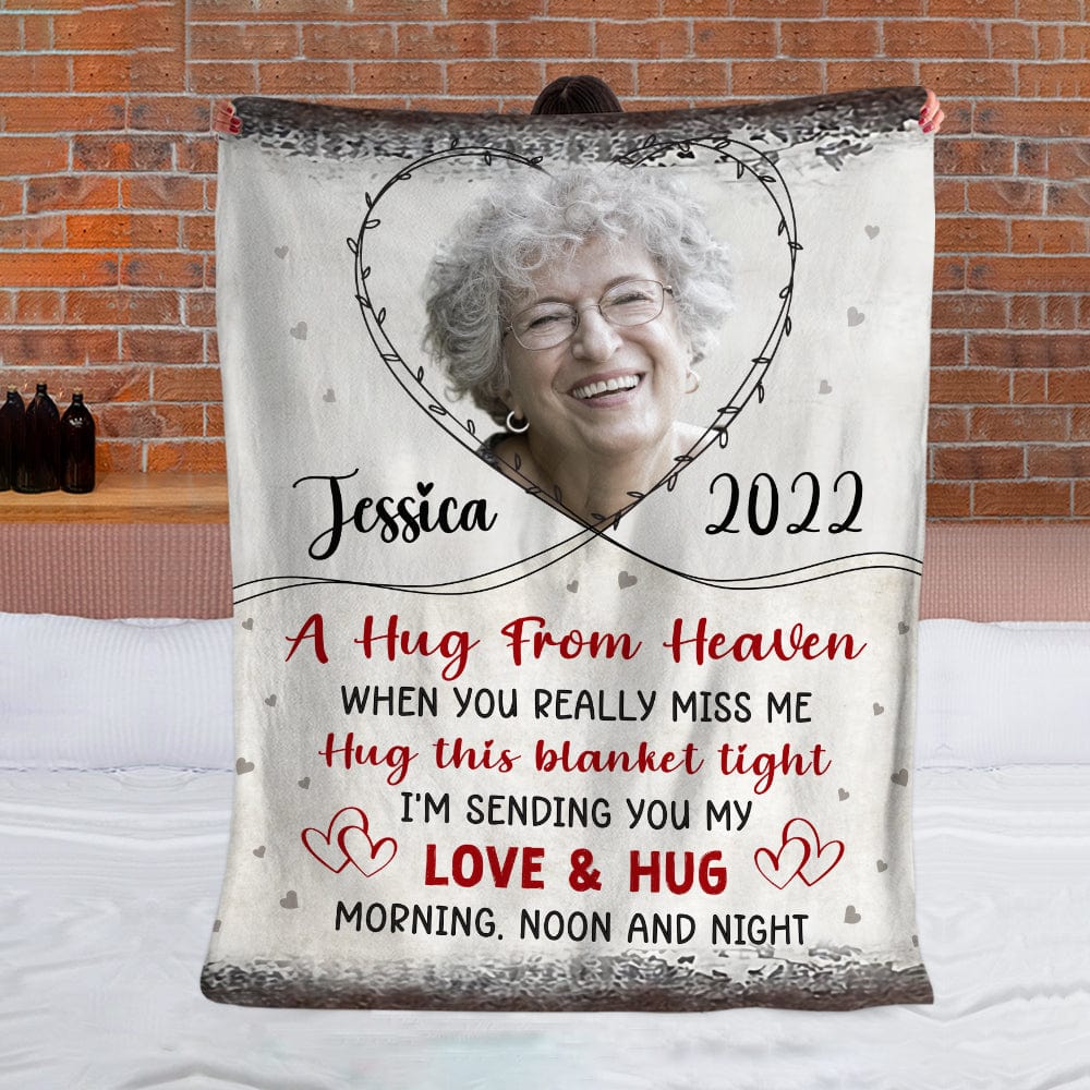 Custom Photo A Hug From Heaven Memorial Blanket N304 890255 - Image 3