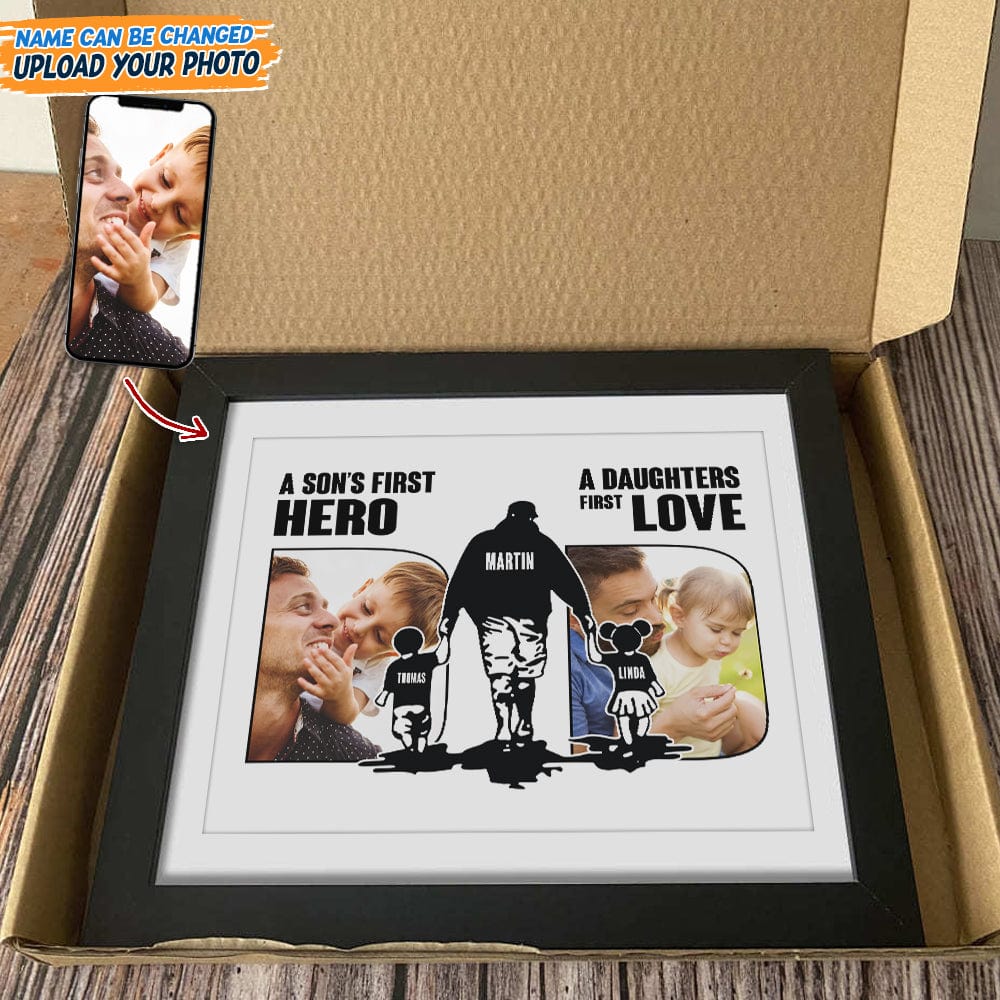 Custom Photo A Sons First Hero A Daughters First Love Picture Frame TA29 889213 - Image 2
