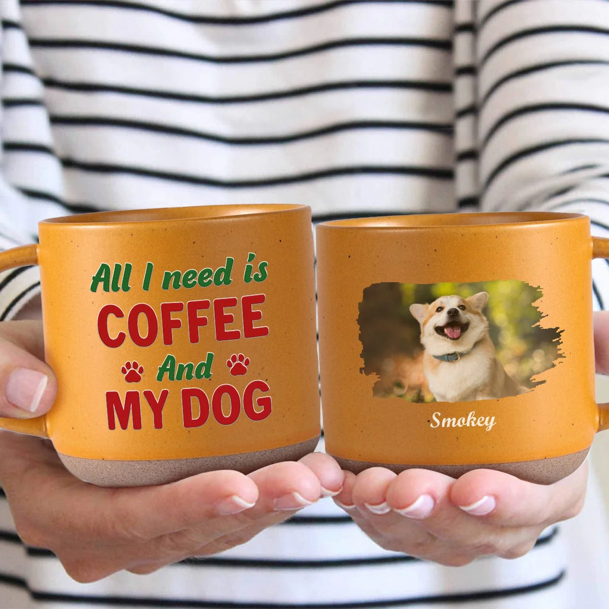 Custom Photo All I Need Is My Dog Pottery Mug TH10 892153 - Image 3
