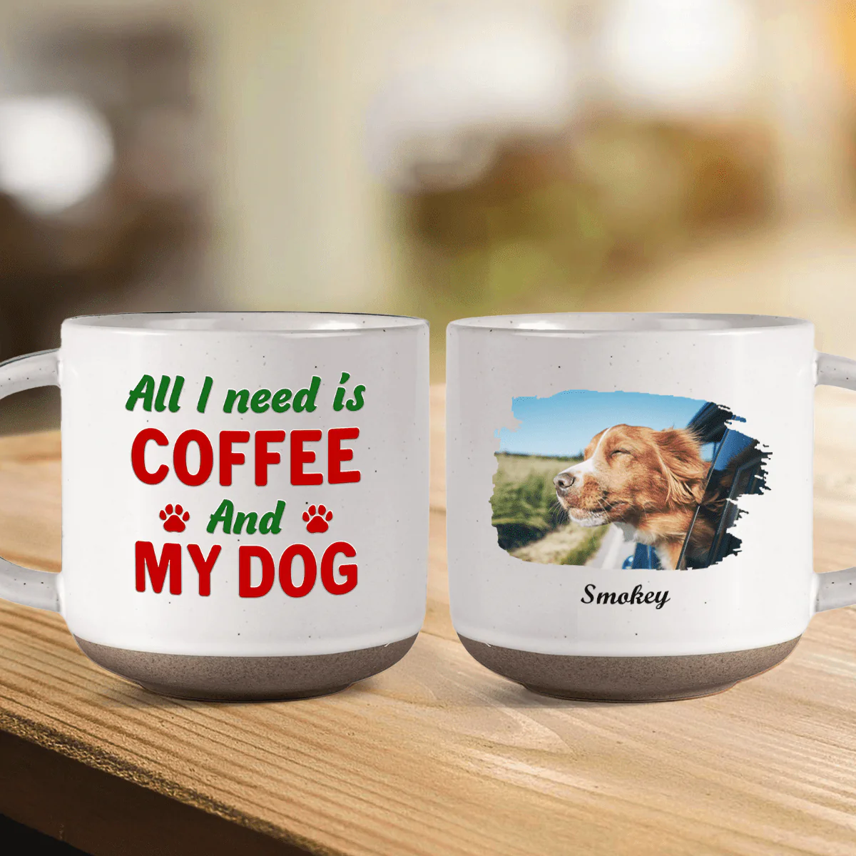 Custom Photo All I Need Is My Dog Pottery Mug TH10 892153 - Image 4