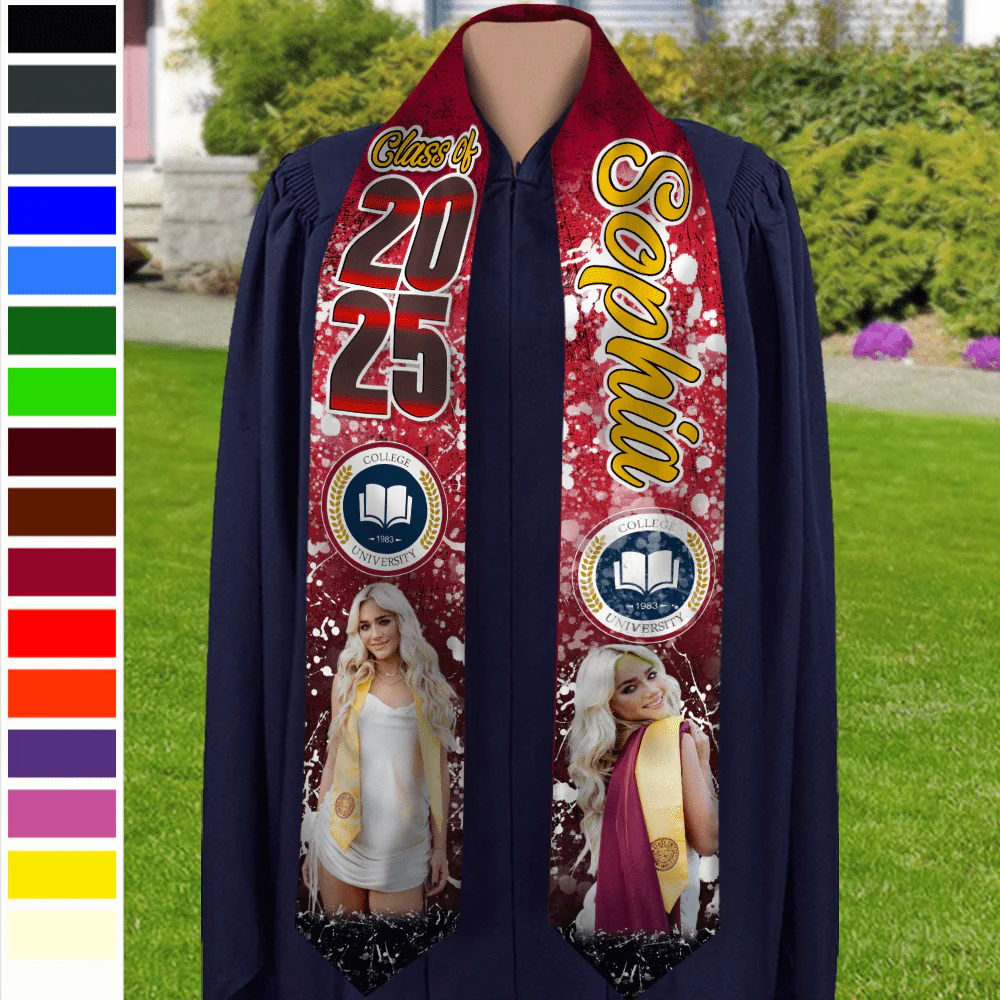 Custom Photo And Name 2026 Graduation Stoles T368 890507 - Image 8