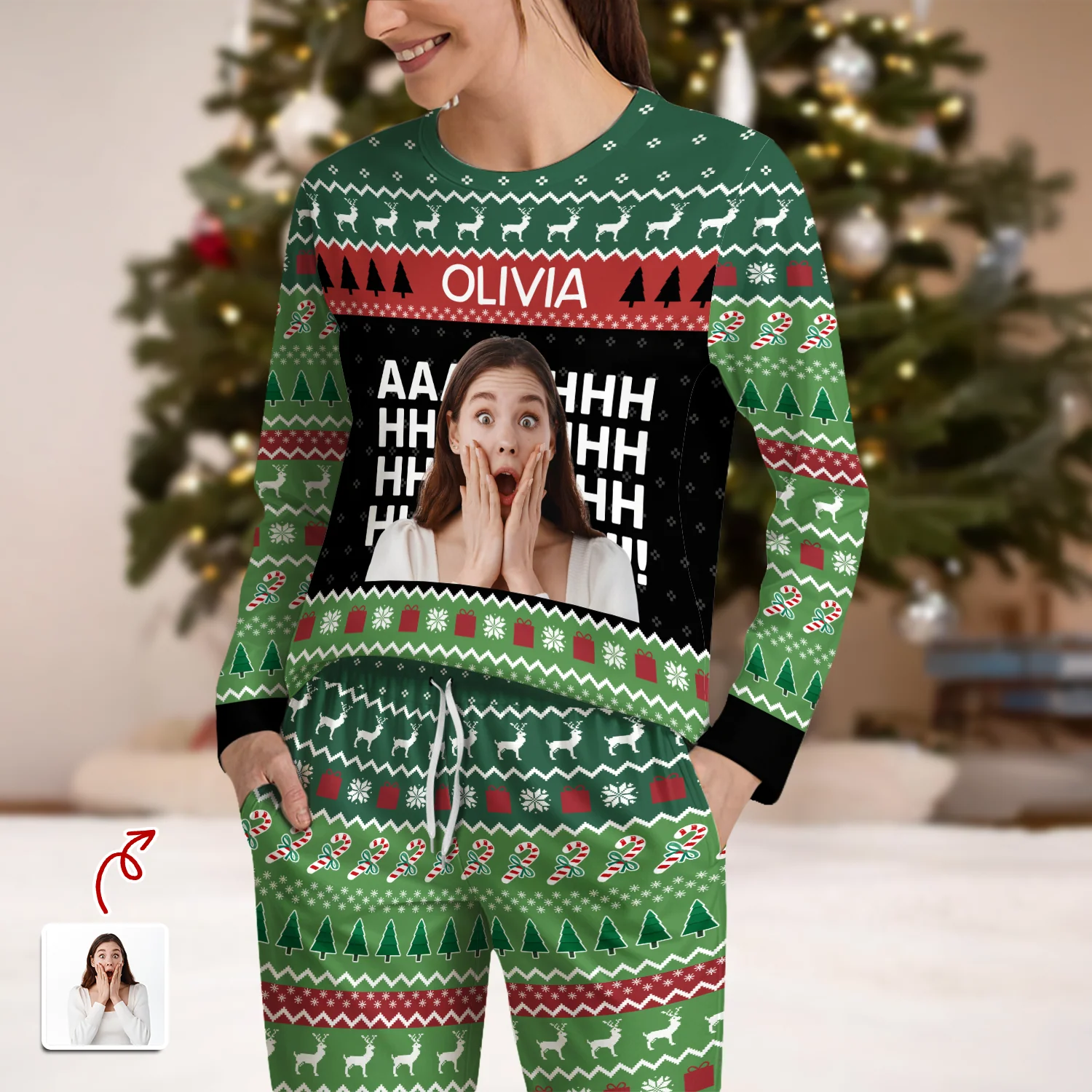 Custom Photo And Name AHHHHH Sleepwear TH10 896609 - Image 3