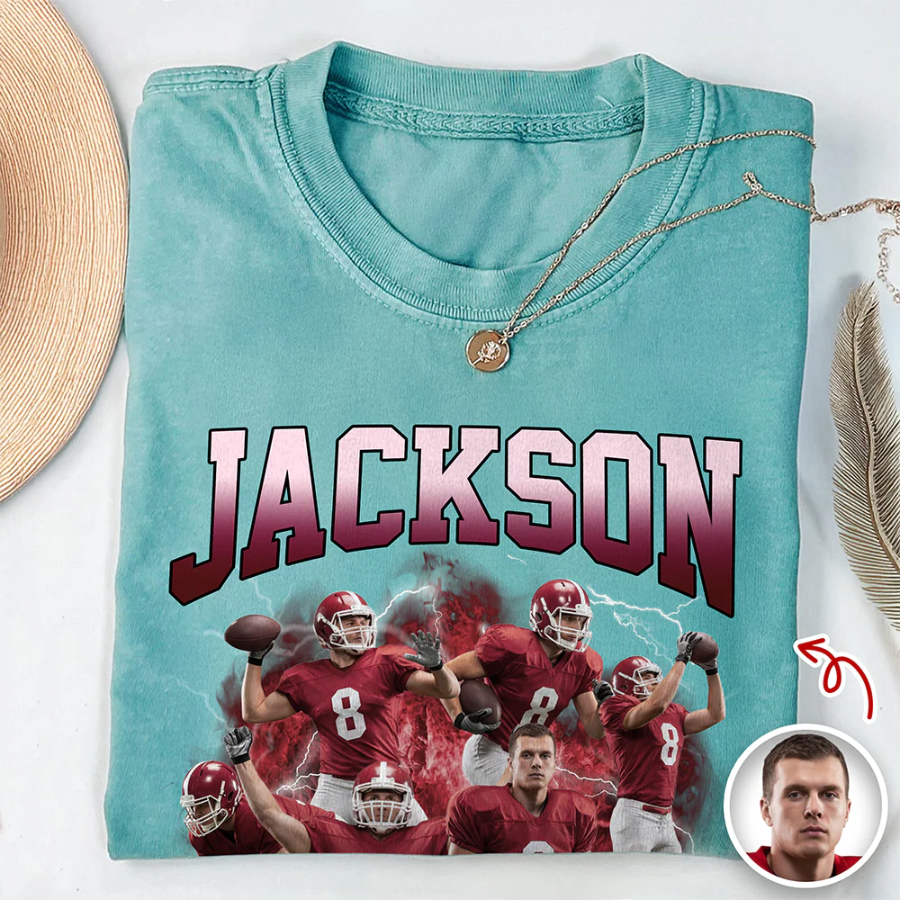 Custom Photo And Name Comfort Shirt For Football Lover, Sport Player TH10 898267 - Image 5