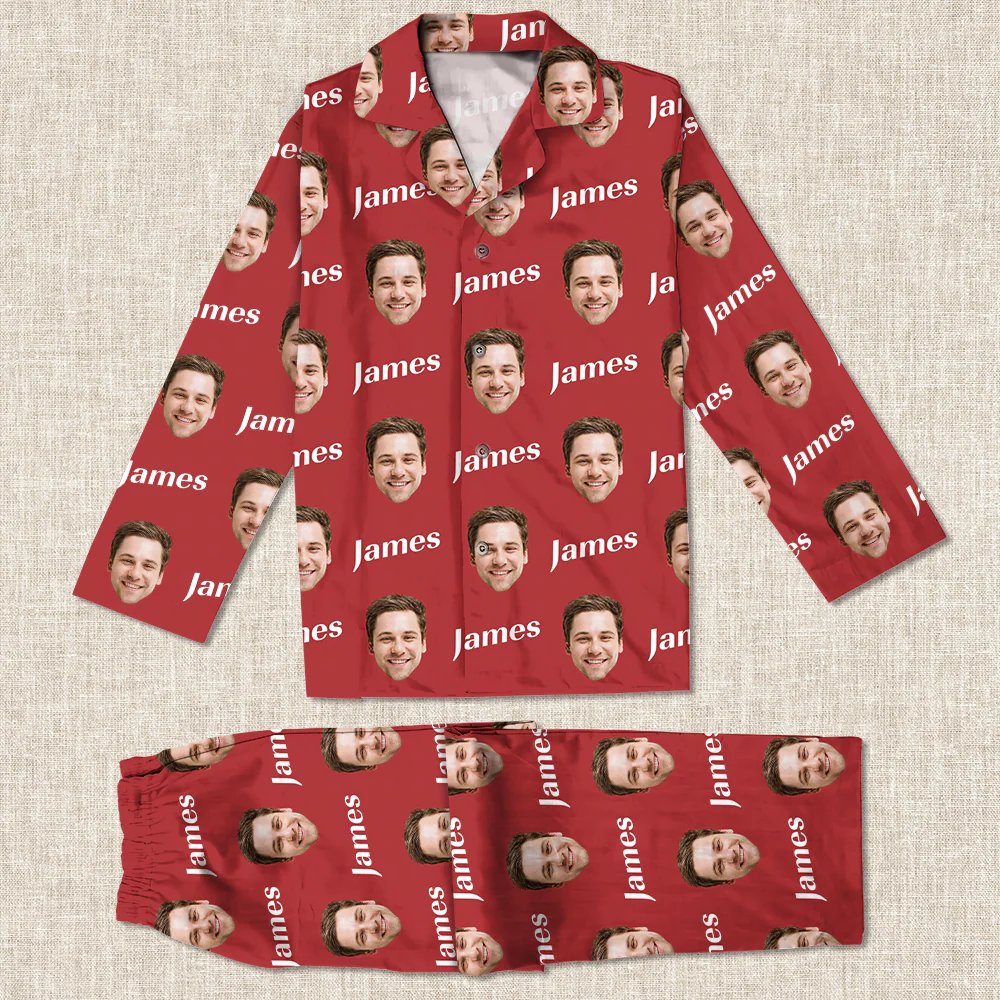 Custom Photo And Name For Couple Pajamas TH10 894191 - Image 6