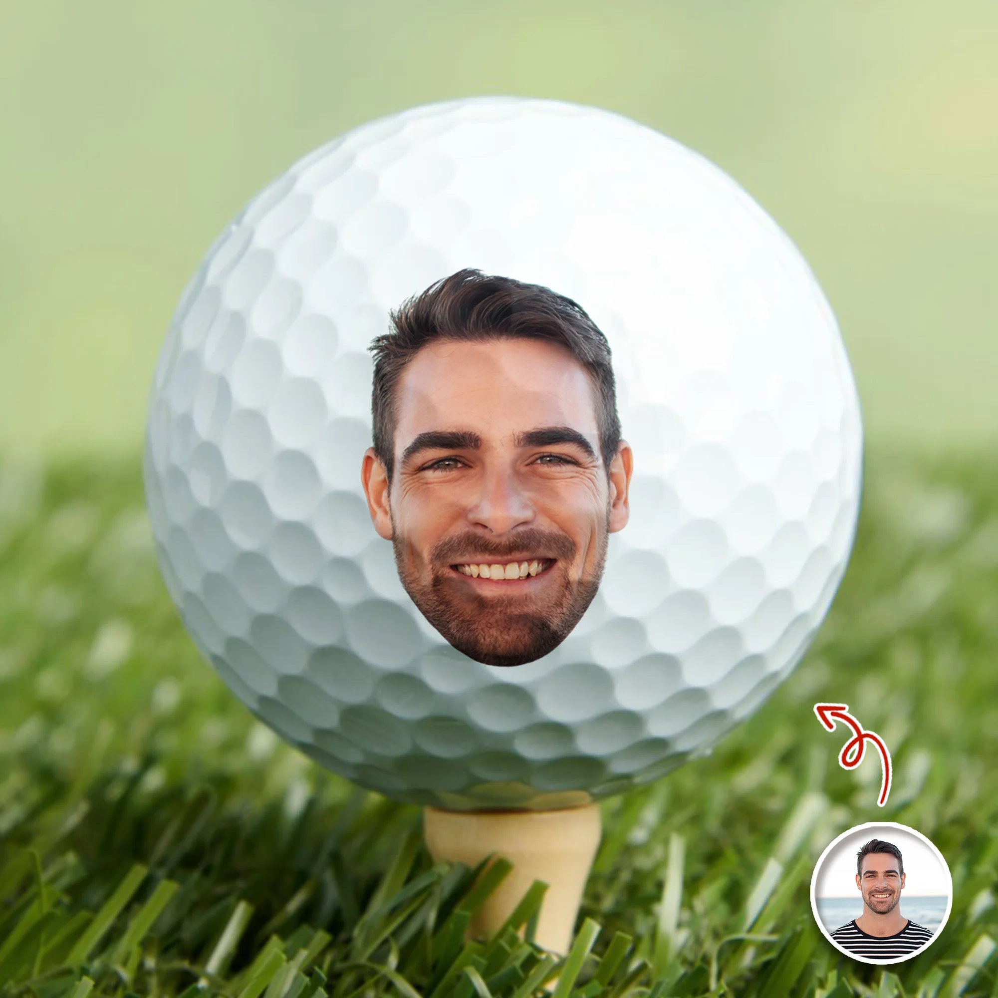 Custom Photo And Name Personalized Golf Ball Gift For Golfer, Golf Lovers TH10 898455 - Image 4