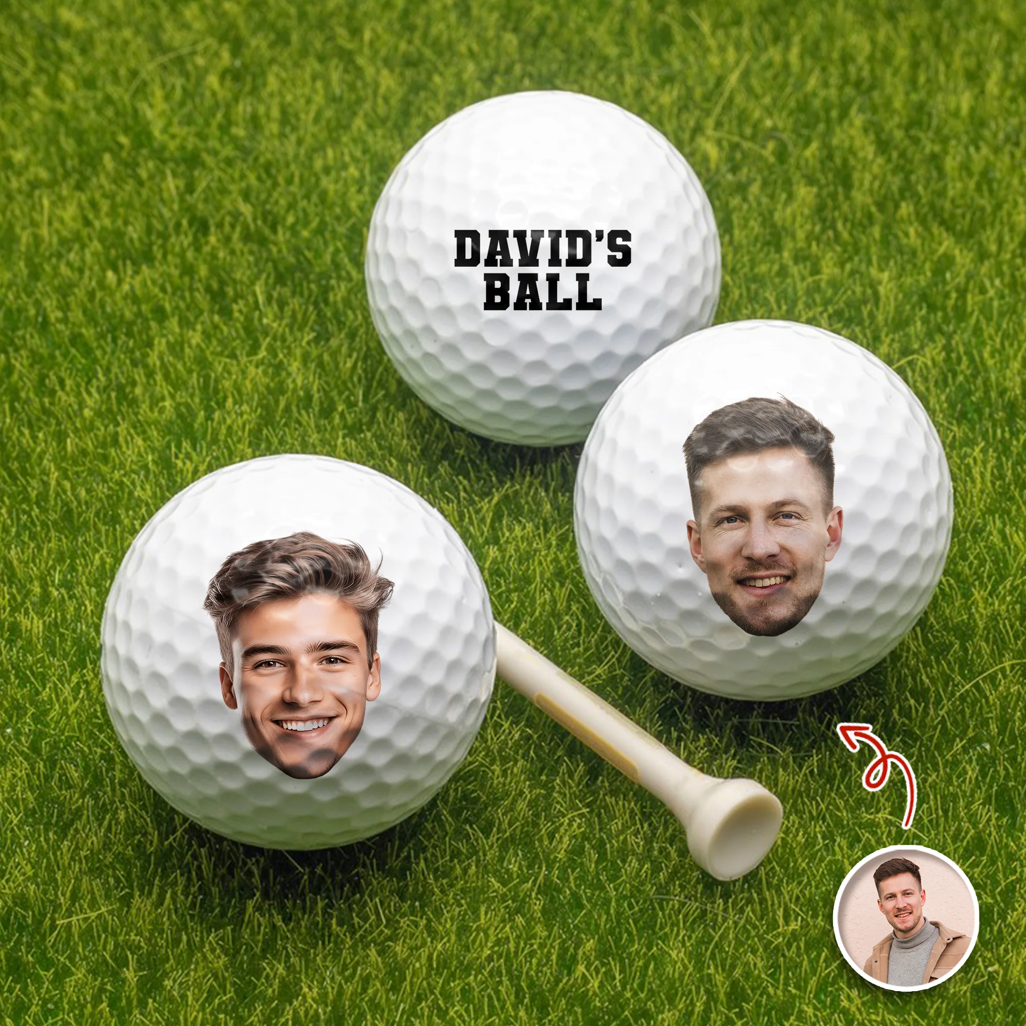 Custom Photo And Name Personalized Golf Ball Gift For Golfer, Golf Lovers TH10 898455 - Image 5