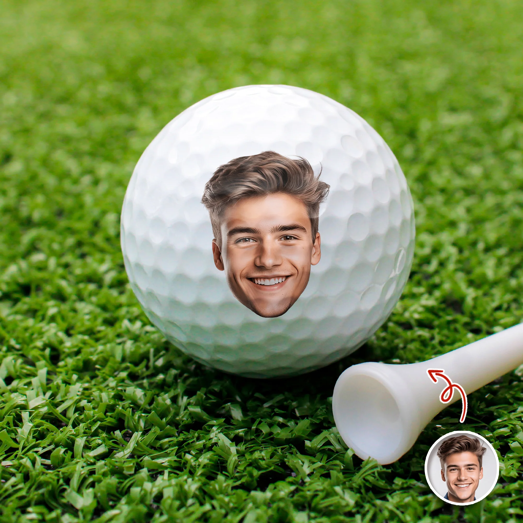 Custom Photo And Name Personalized Golf Ball Gift For Golfer, Golf Lovers TH10 898455 - Image 6
