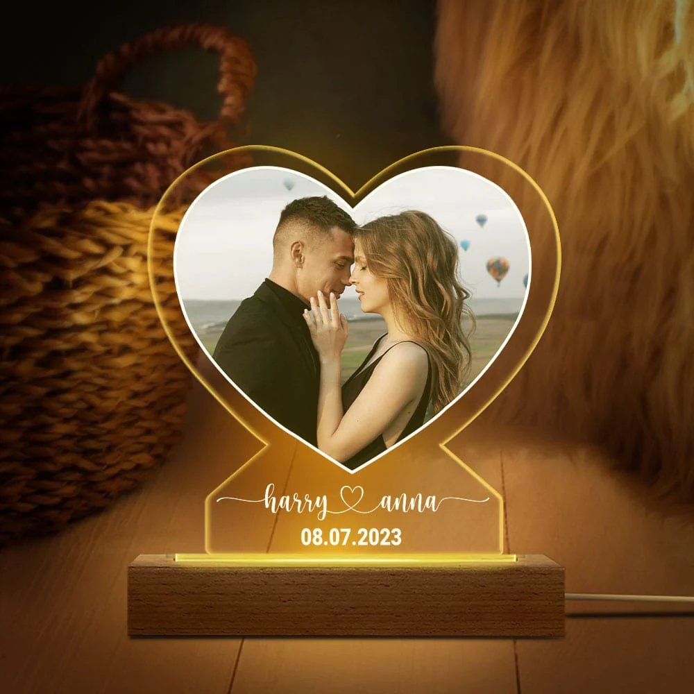 Custom Photo Anniversary Gift For Boyfriend And Girlfriend Acrylic Plaque LED Night Light DA199 890177 - Image 4