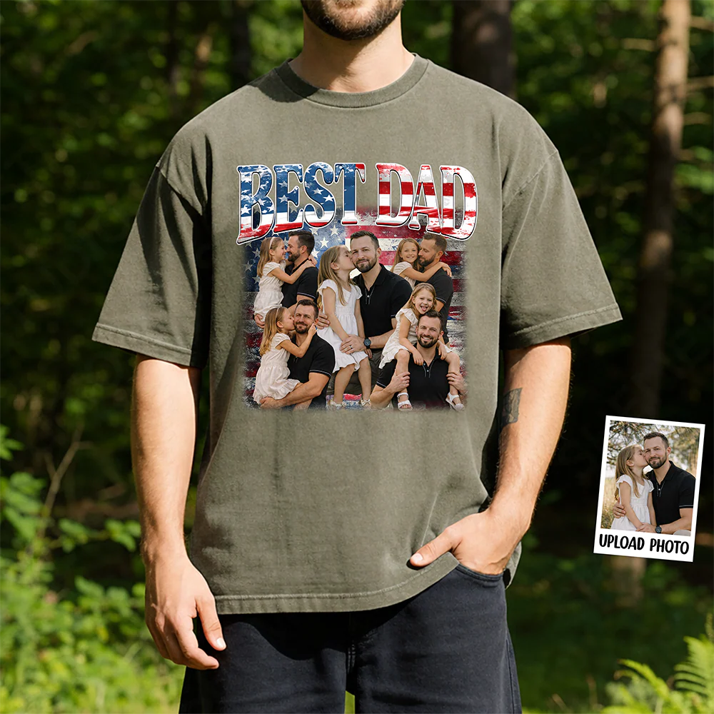 Custom Photo Best America Dad Comfort Shirt TH10 169305 - Image 3