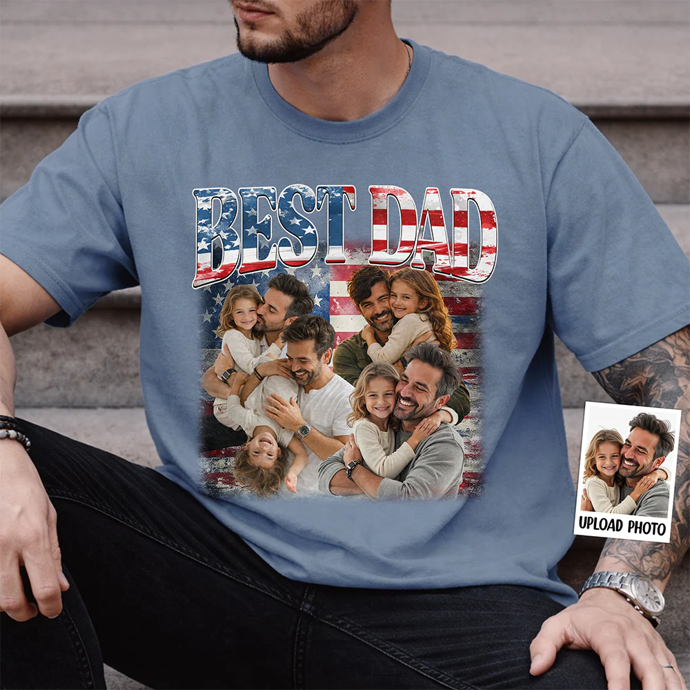 Custom Photo Best America Dad Comfort Shirt TH10 169305 - Image 5