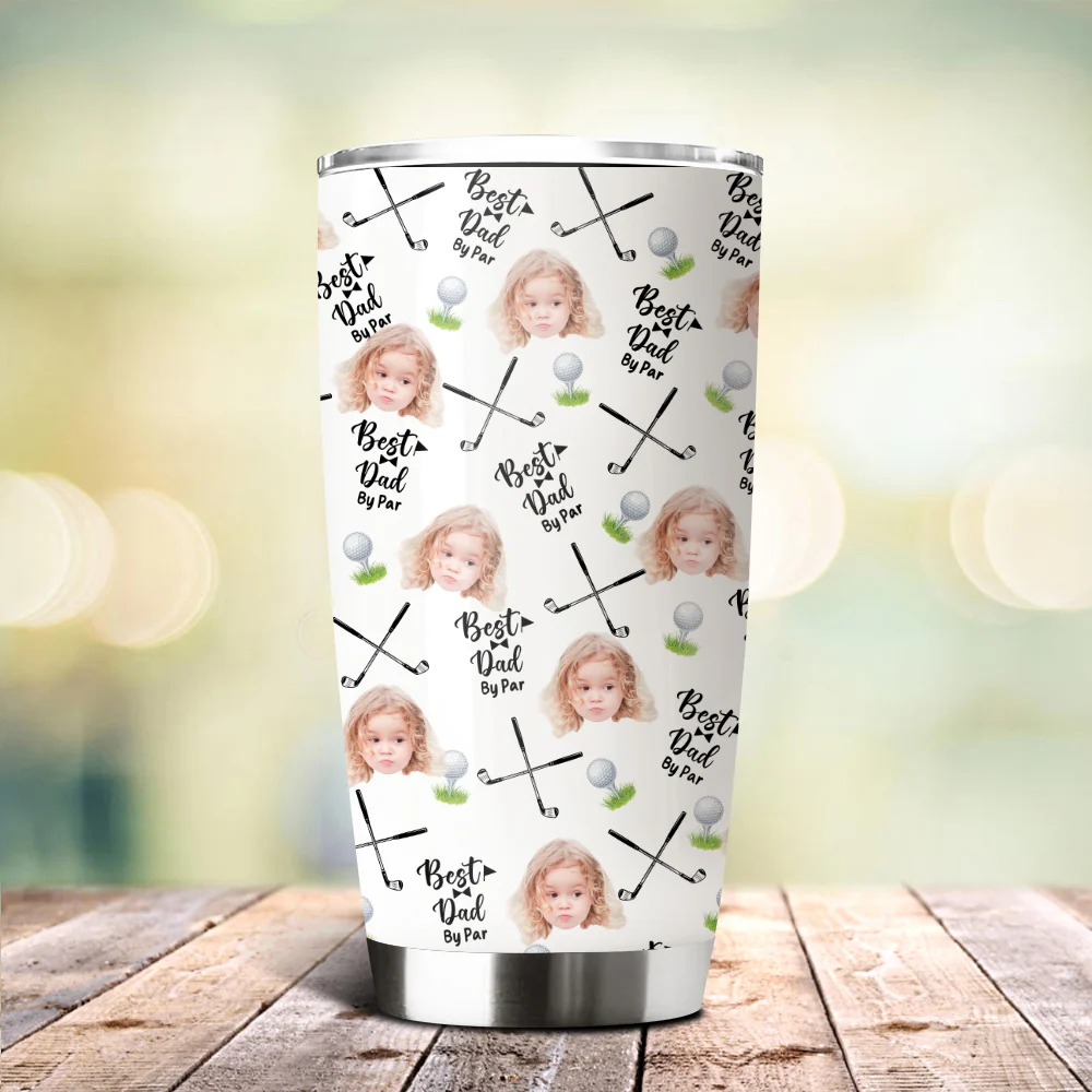 Custom Photo Best Dad By Par For Sport Players Fat Tumbler TH10 894133 - Image 2