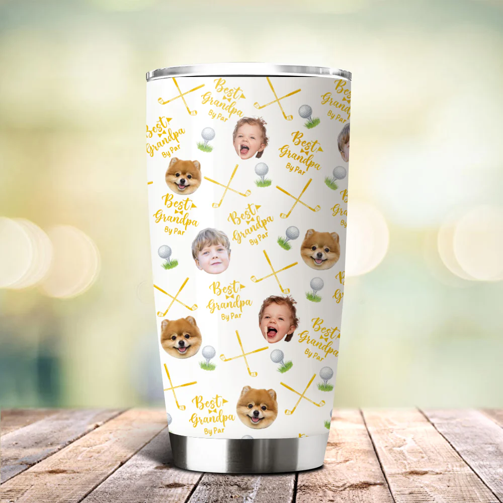 Custom Photo Best Dad By Par For Sport Players Fat Tumbler TH10 894133 - Image 4