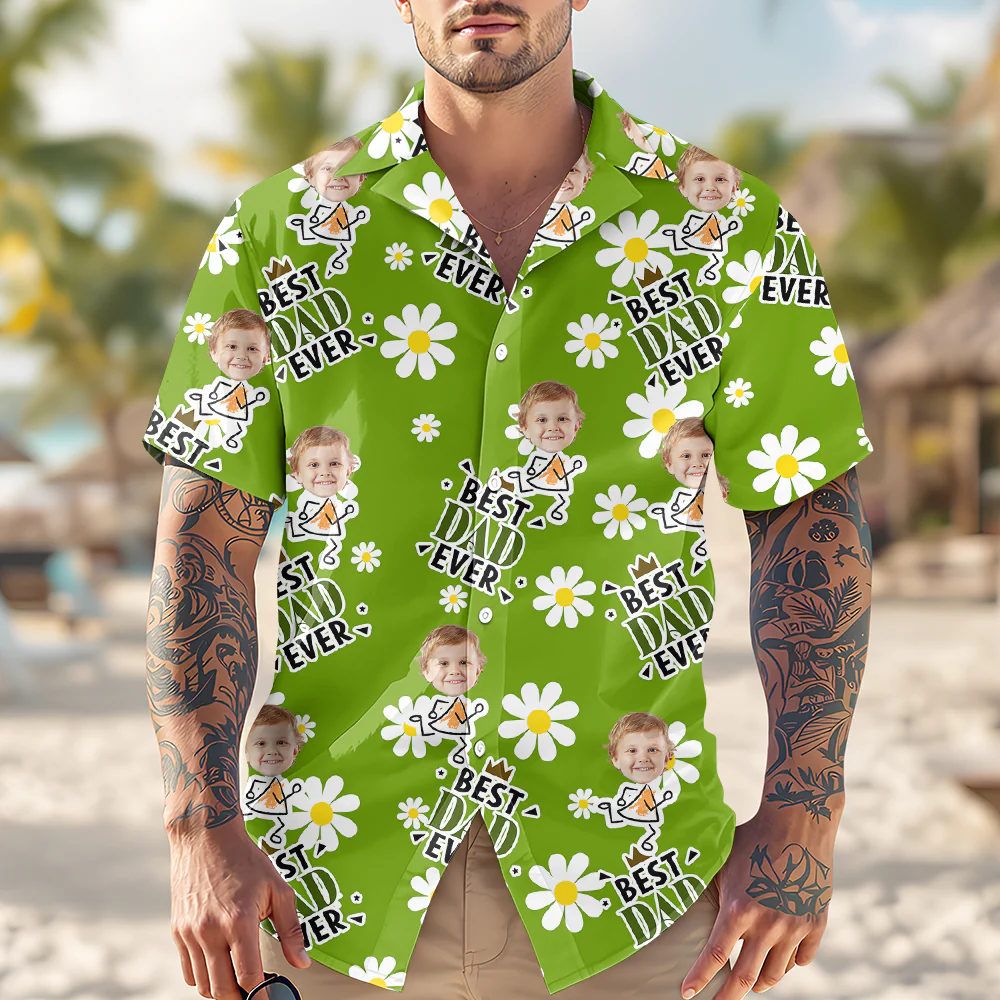 Custom Photo Best Family Ever Flower Pattern Hawaii Shirt TH10 892875 - Image 3