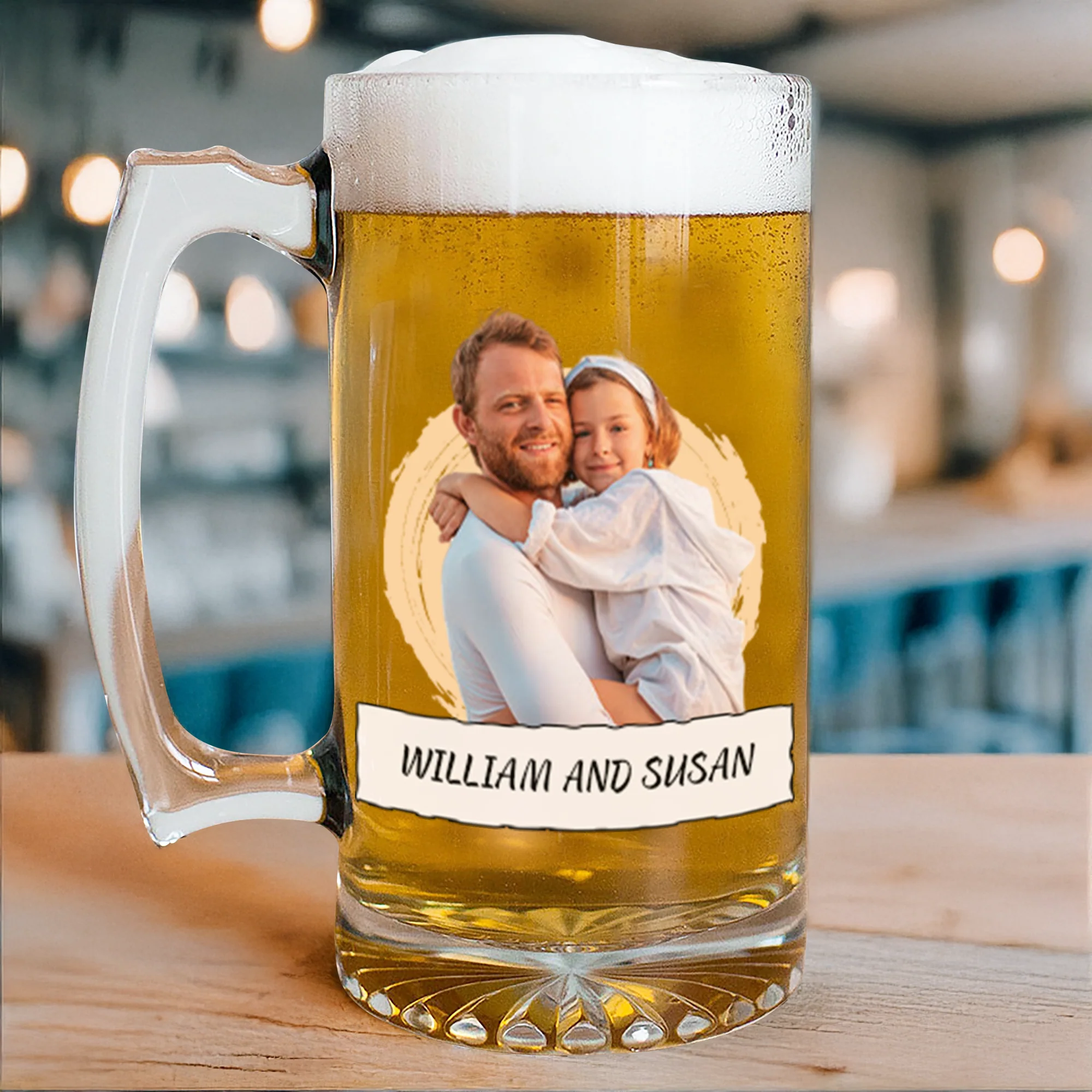 Custom Photo Best Dad Ever For Father's Day Beer Mug  TH10 892563 - Image 6