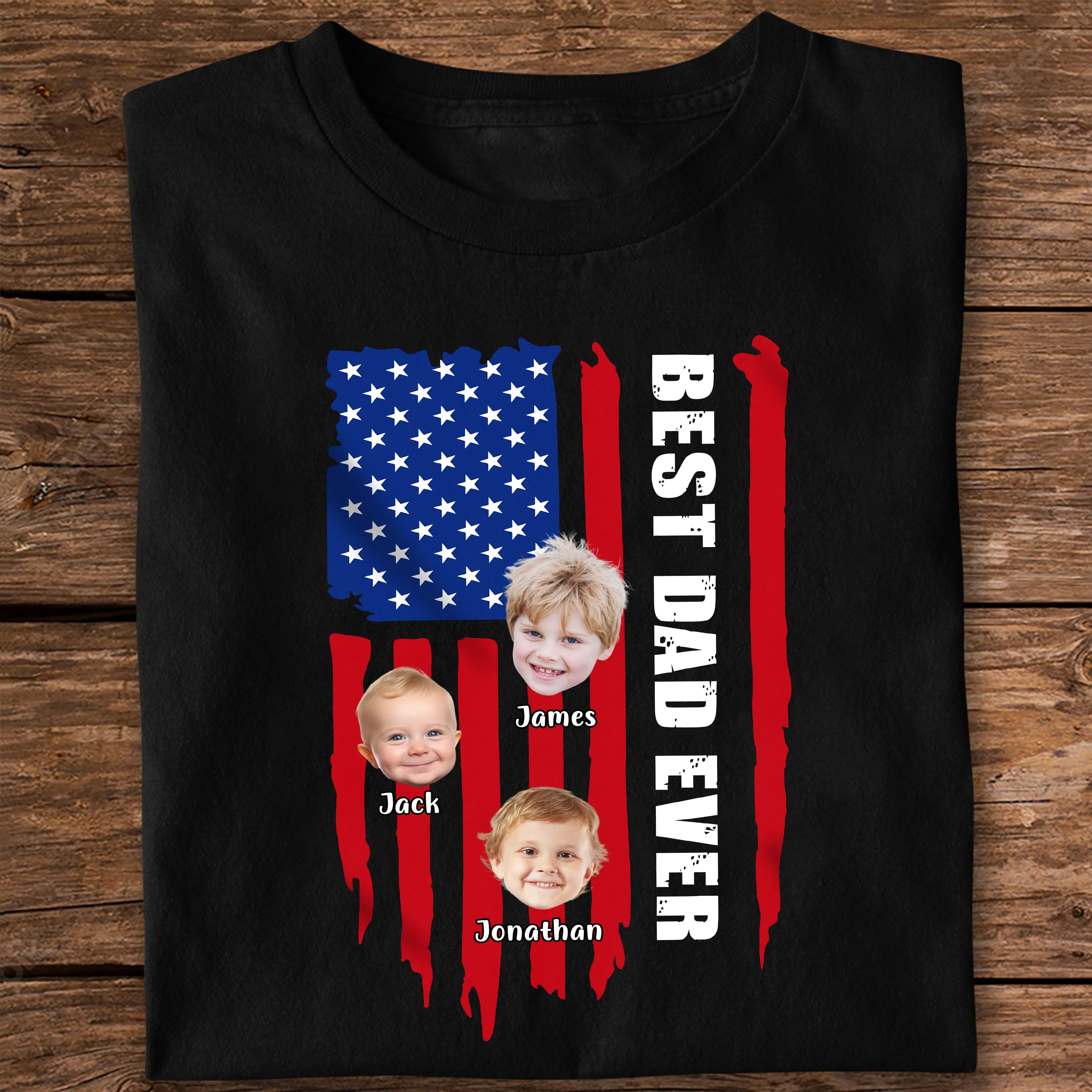 Custom Photo Best Dad Ever Front Shirt TH10 892935 - Image 5