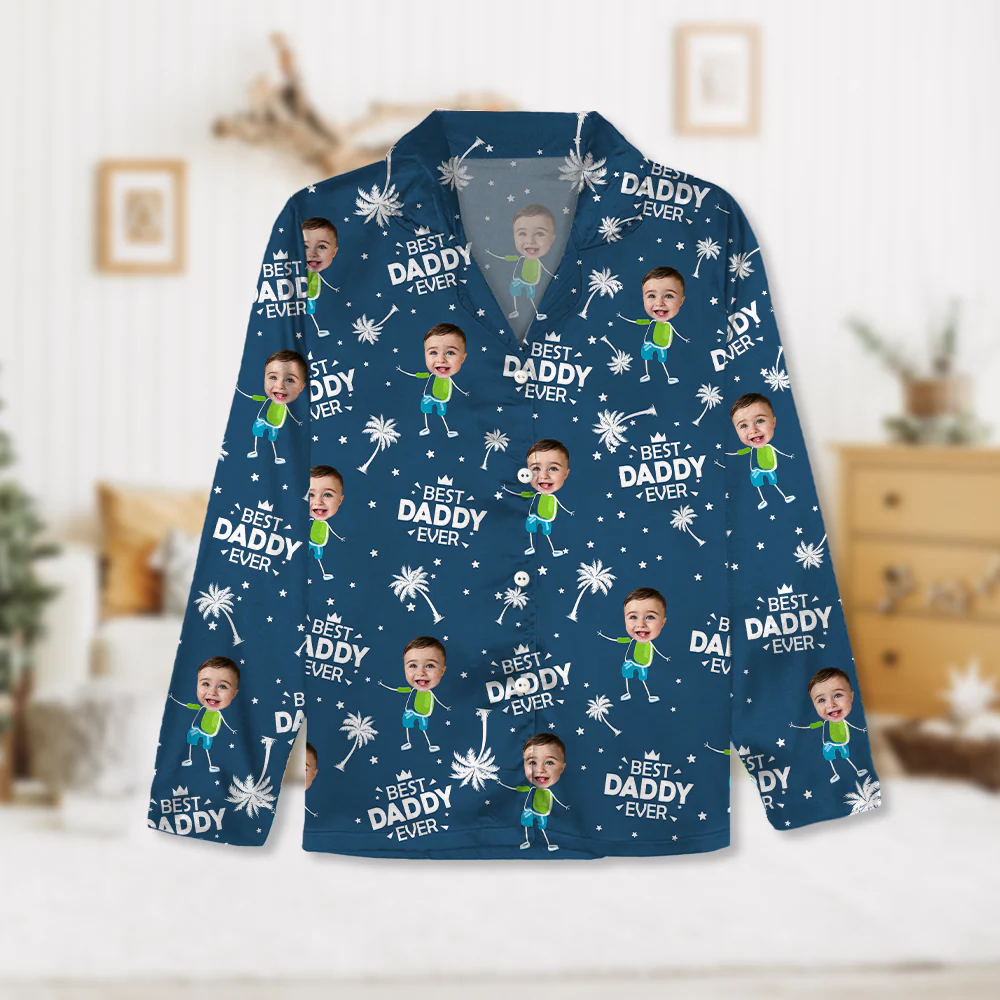 Custom Photo Best Dad Ever Gift For Dad Pajamas TH10 894029 - Image 6