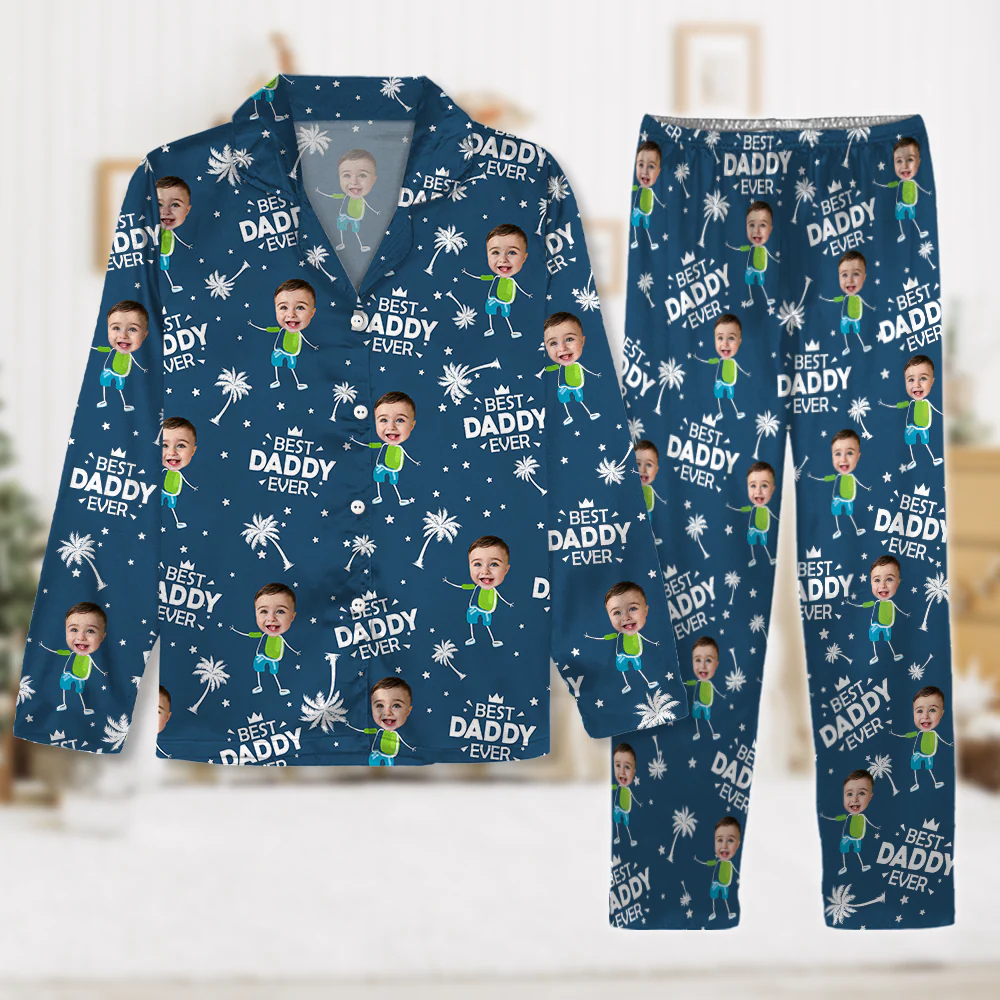 Custom Photo Best Dad Ever Gift For Dad Pajamas TH10 894029 - Image 9
