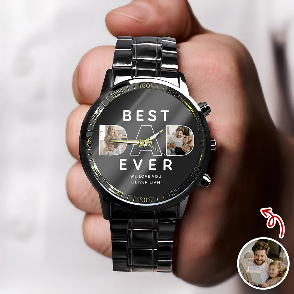 Custom Photo Best Dad Ever Men's Wrist Watch For Dad TH10 894263 - Image 2