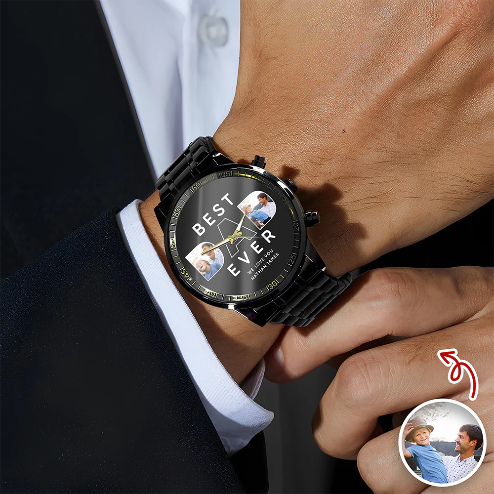Custom Photo Best Dad Ever Men's Wrist Watch For Dad TH10 894263 - Image 3