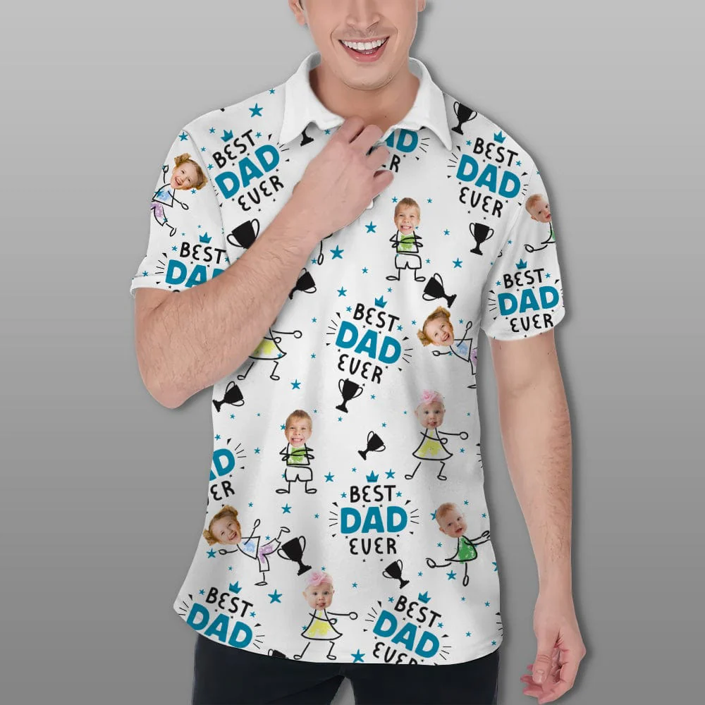 Custom Photo Best Dad Ever Polo Shirt TH10 891047 - Image 2